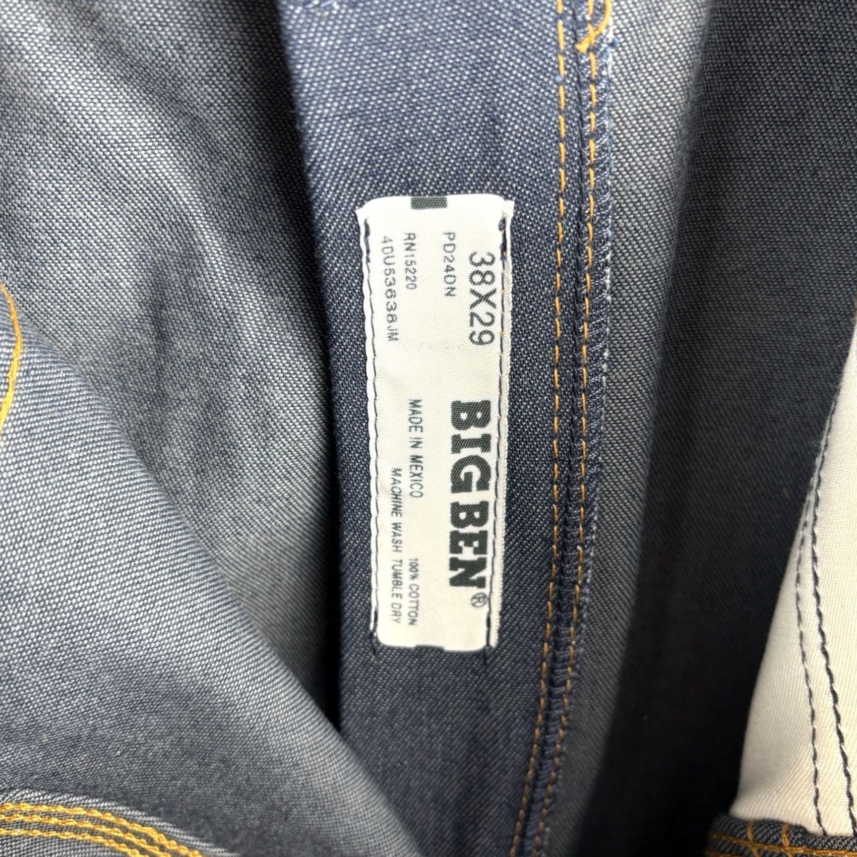 Vintage VINTAGE Big Ben Jeans Mens 38x29 Dark Blue Deadstock NEW Denim Straight Pockets USA Western Work Jeans Men Regular 29 In Inseam Size US 38 / EU 54 - 7 Thumbnail