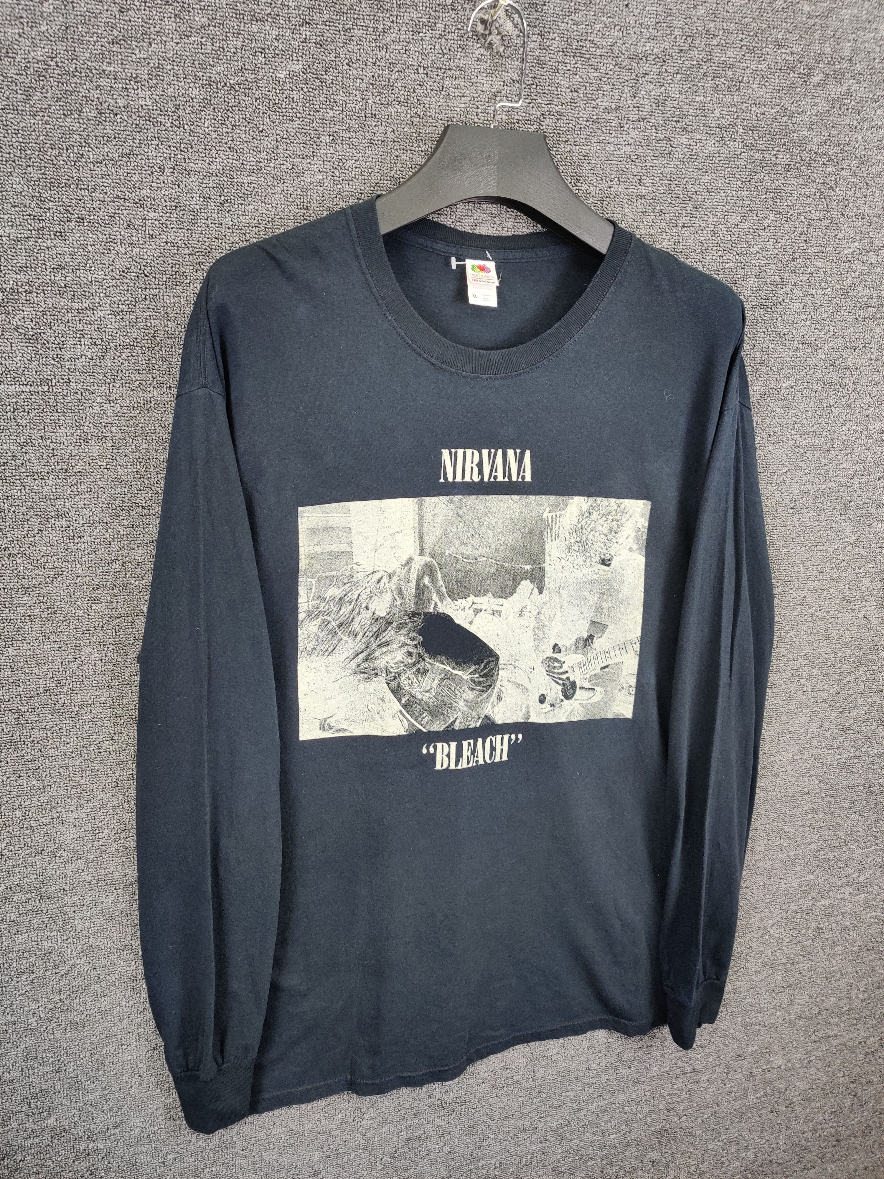 Band Tees Vintage Nirvana Bleach Band Long Sleeve Tshirt Size US XL / EU 56 / 4 - 3 Thumbnail