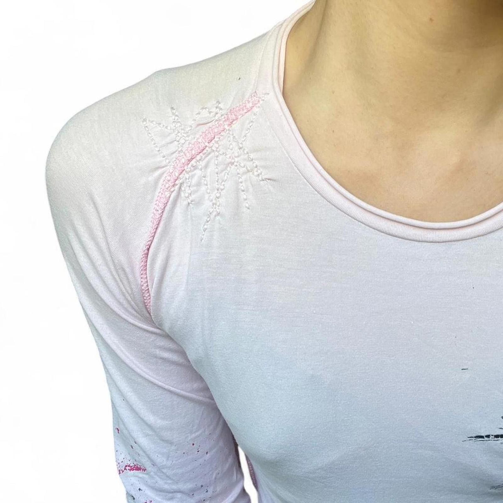 Gotcha Gotcha vintage pink long sleeve top with print Size S / US 4 / IT 40 - 7 Thumbnail