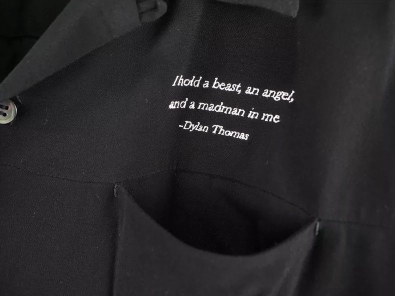 Undercover undercover SS20 Black Banner Silk Shirt 2502-Nextarrow Size US L / EU 52-54 / 3 - 3 Thumbnail