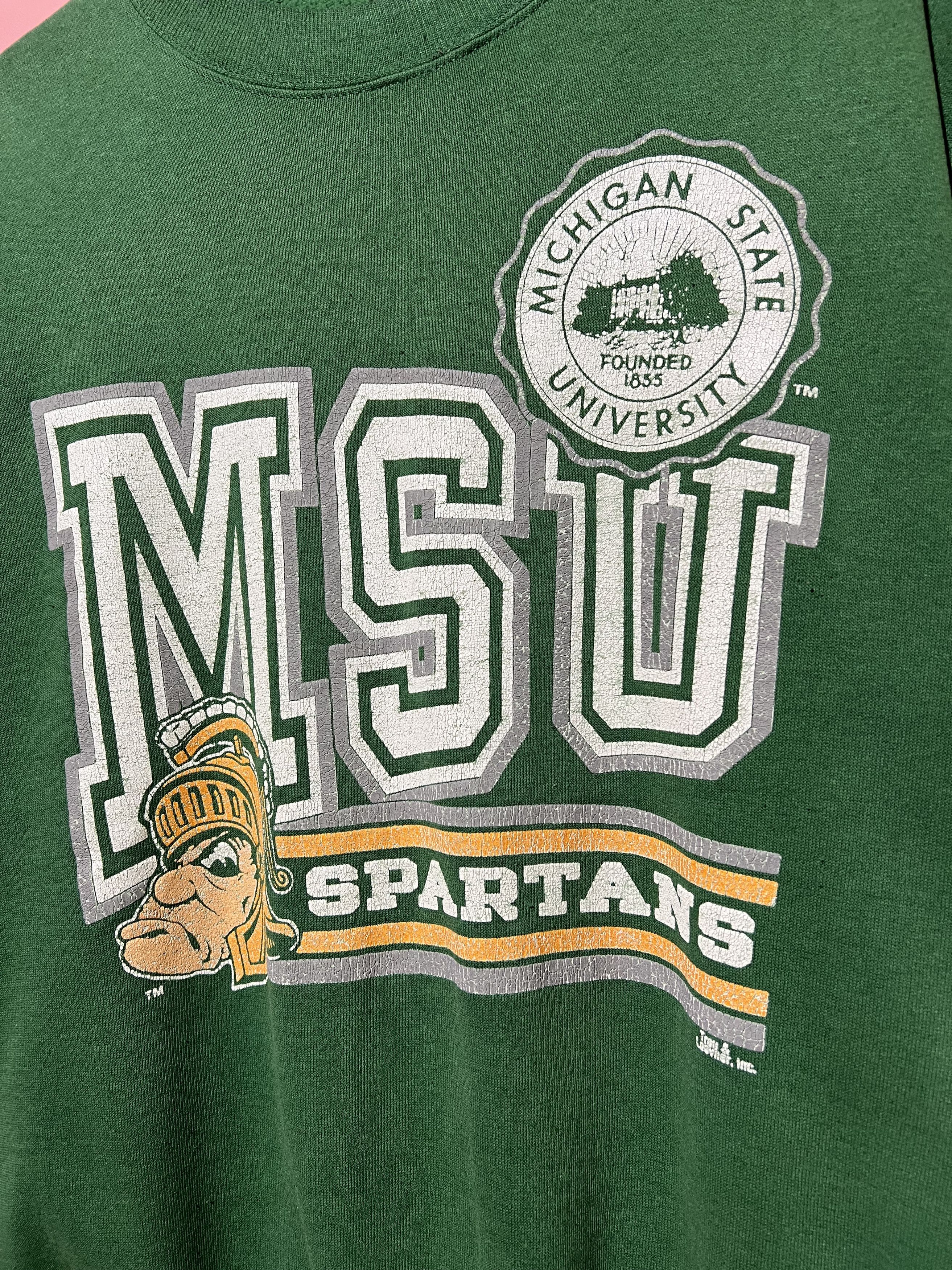 Vintage msu Spartans rare football sweatshirt VTG vintage Size US L / EU 52-54 / 3 - 6 Thumbnail