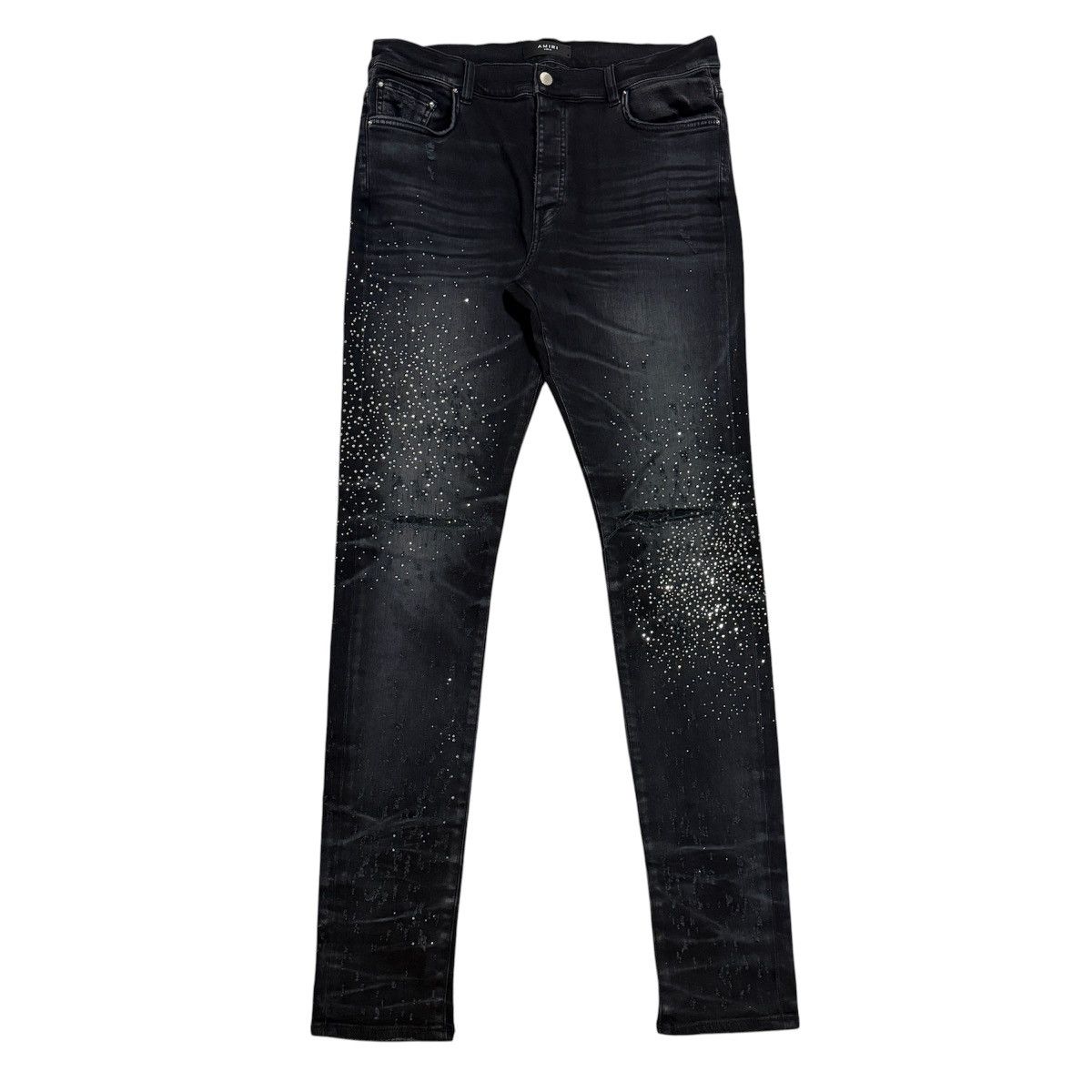Amiri Amiri Black Crystal Jeans Size 36 Size US 36 / EU 52 - 1 Thumbnail