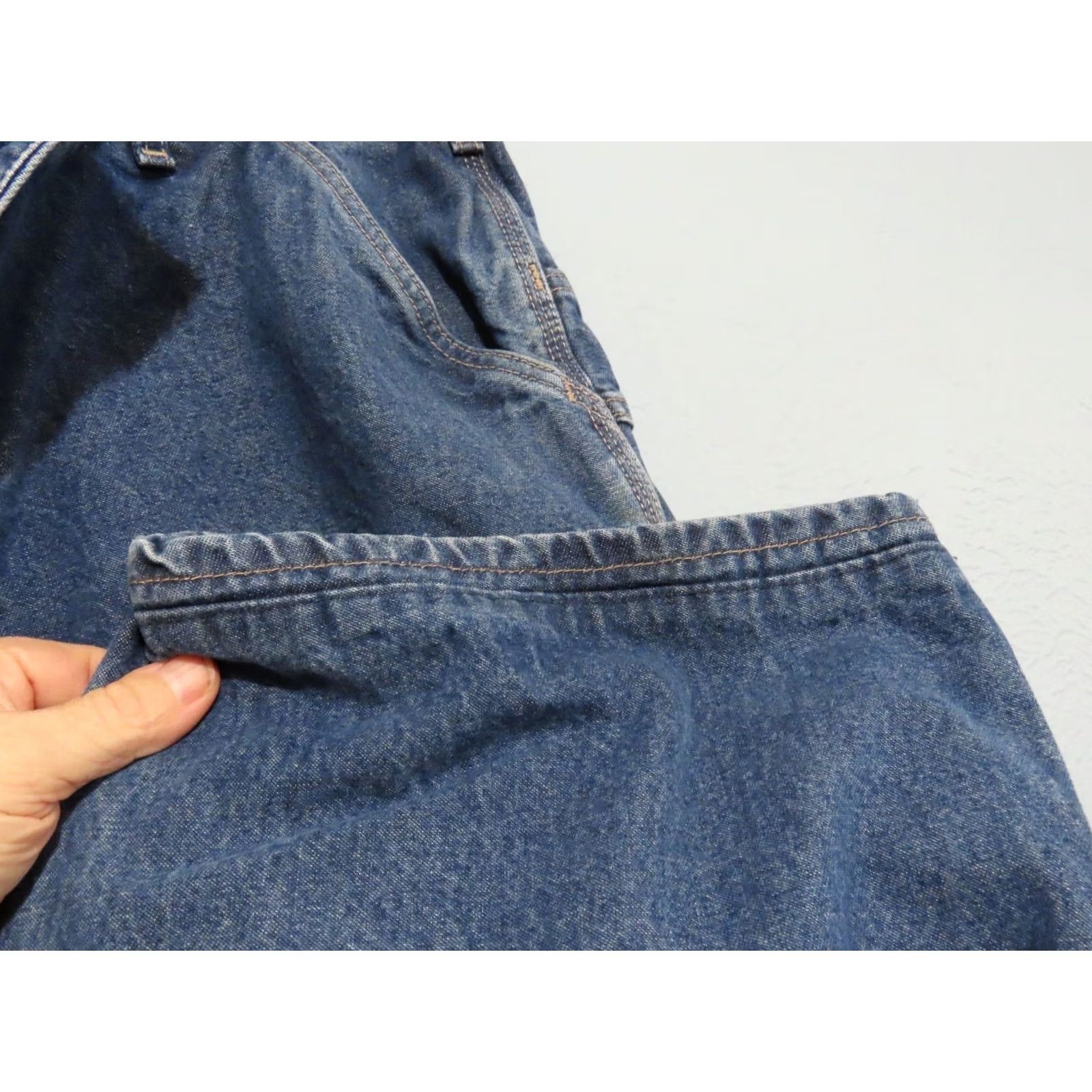 Carhartt Carhartt FR Jeans Mens 40x23 Denim Cargo Pocket Work Pants Straight 23 Inseam Blue Regular Mens Size US 40 / EU 56 - 7 Thumbnail