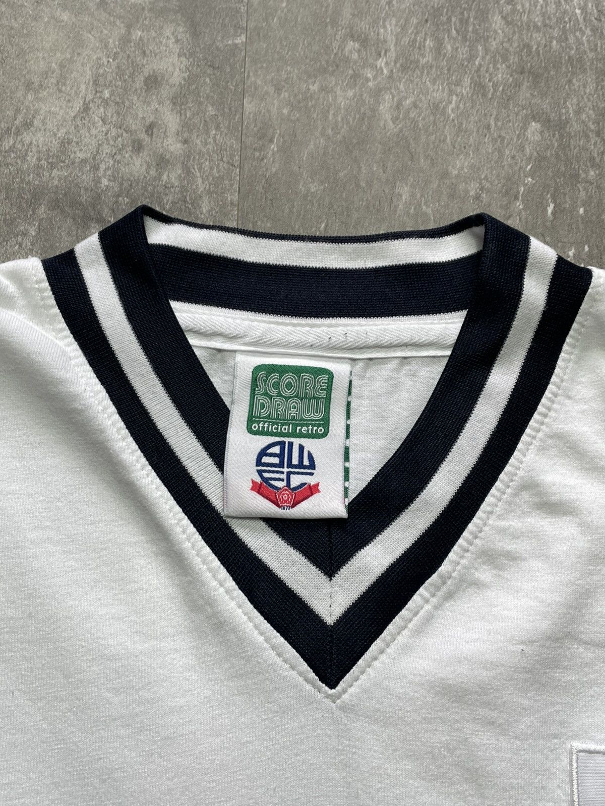Vintage Bolton FC 1958 F.A. Cup Score Draw Football Shirt Soccer Size US L / EU 52-54 / 3 - 5 Thumbnail