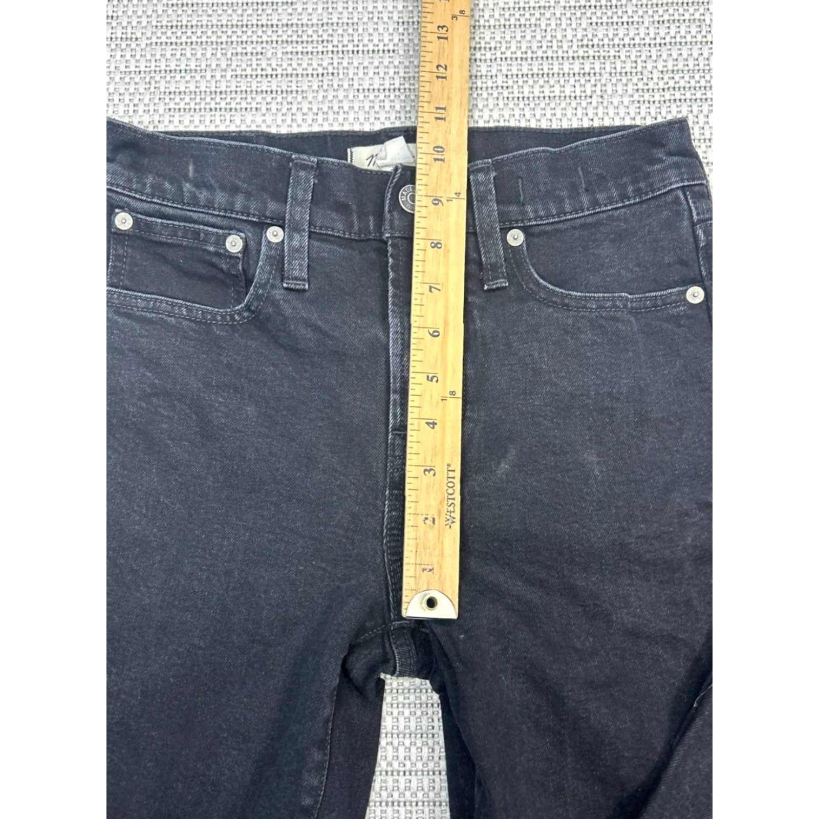 Madewell Madewell The Perfect Vintage Jeans Womens 25P Black Cotton Mid Rise 26x28 Flared Boyfriend Style City Preppy Mens? Size 42" / US 20 - 3 Thumbnail
