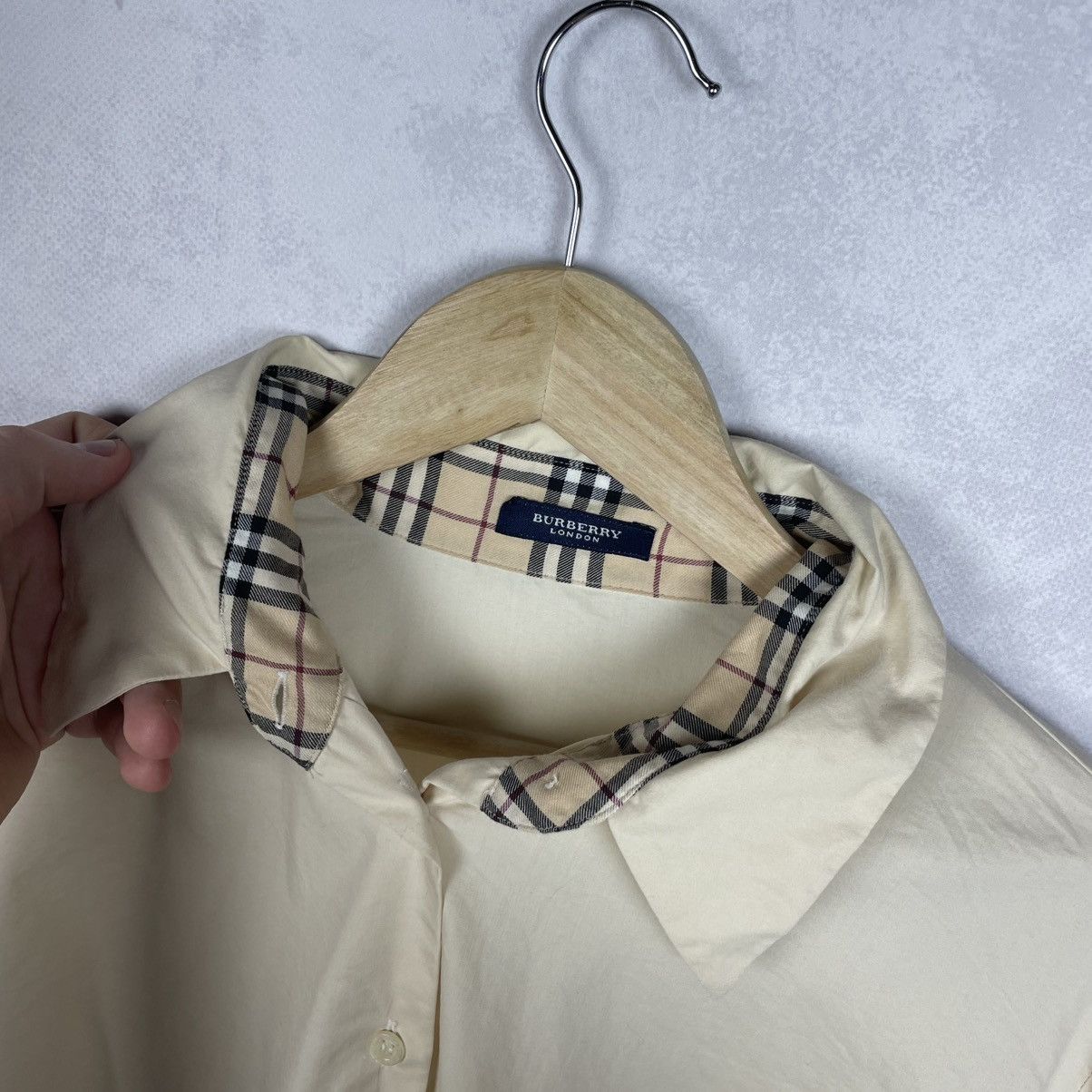 Burberry × Vintage Vintage Burberry London Nova Check Details Button Up Shirt Size US M / EU 48-50 / 2 - 6 Thumbnail