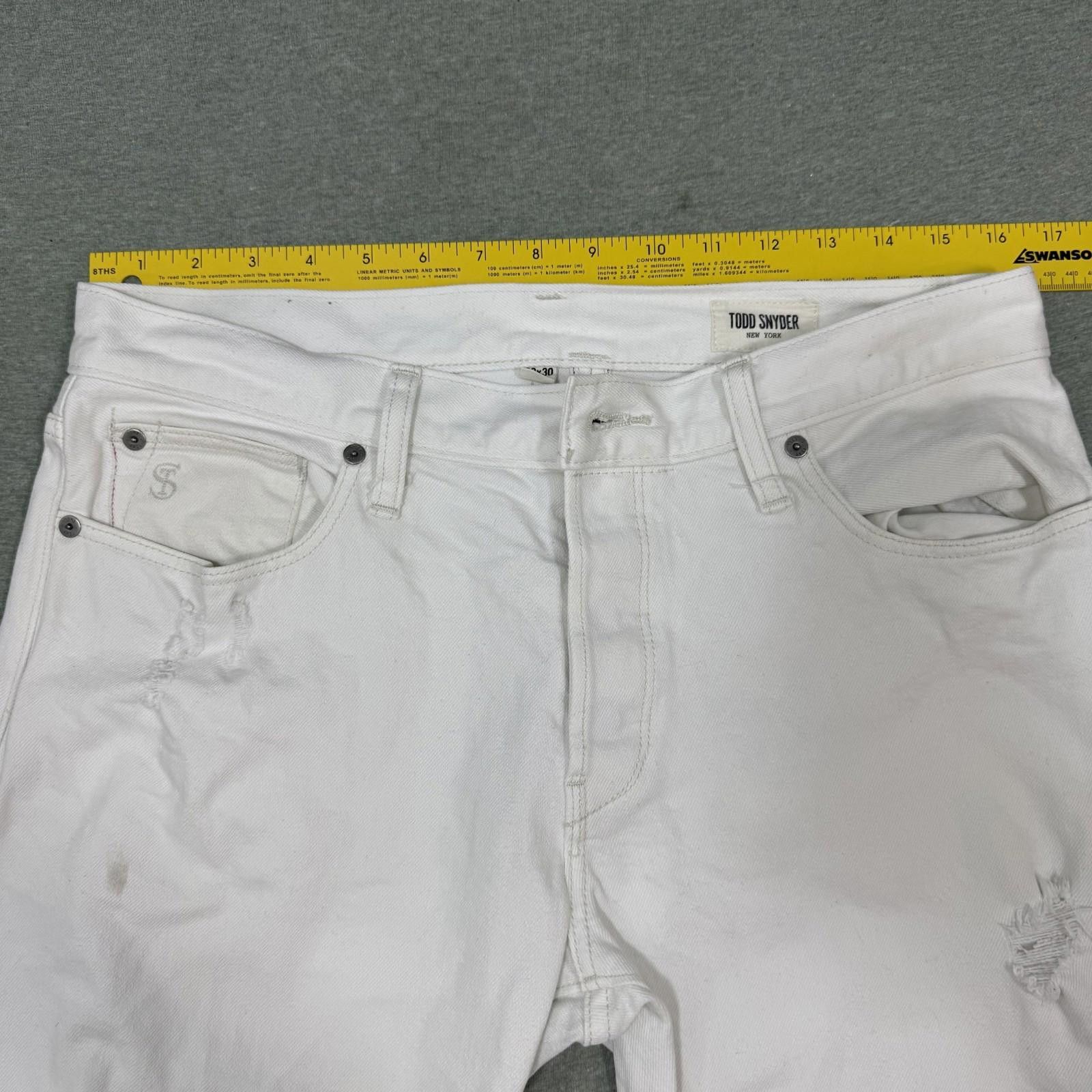 Todd Snyder Todd Snyder White Japanese Selvedge Jeans 32×30 Button Fly Size US 32 / EU 48 - 8 Thumbnail