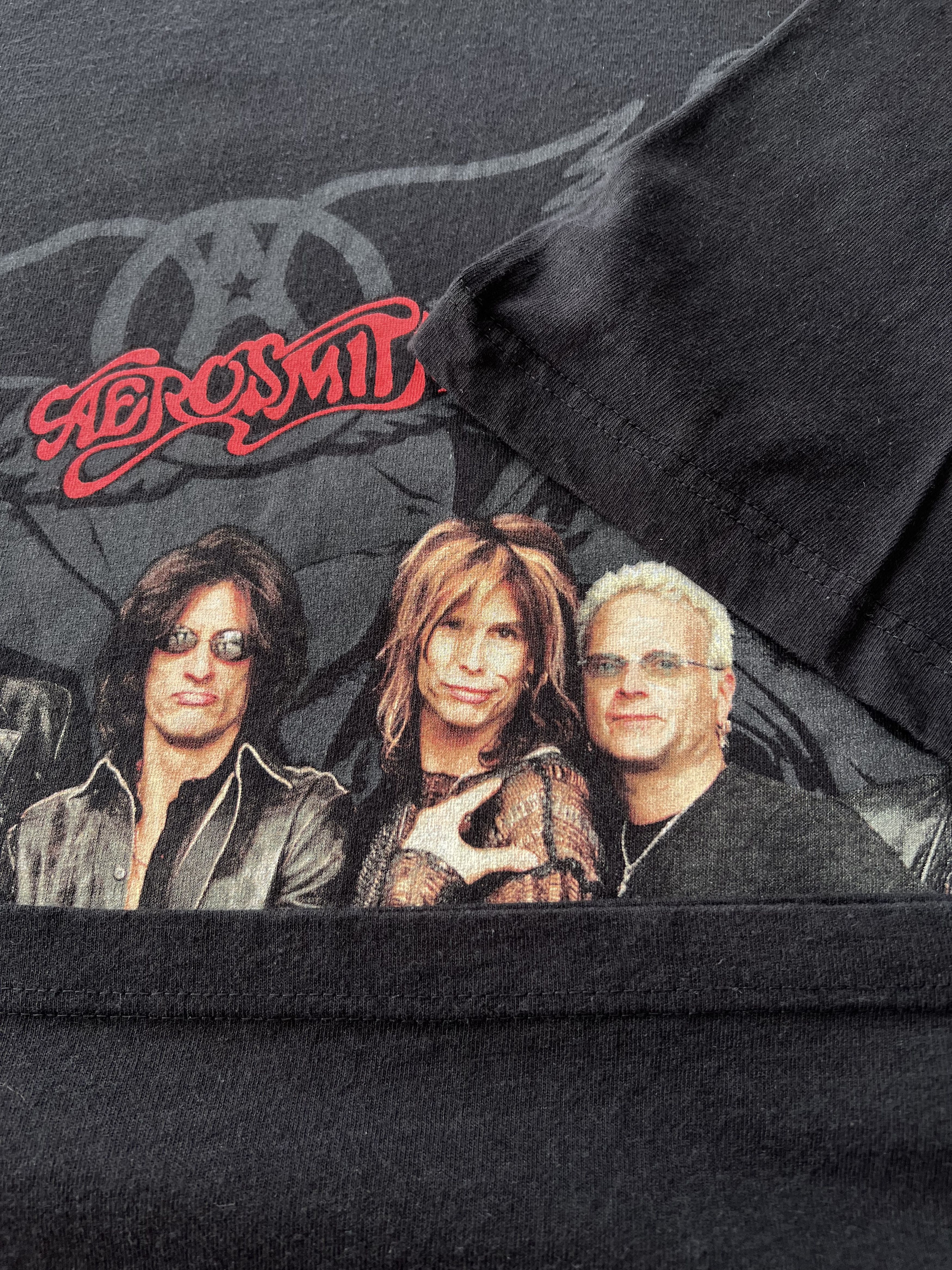 Band Tees Vintage 2001 Aerosmith Just Push Play Tour Black T-shirt Size US XL / EU 56 / 4 - 7 Thumbnail
