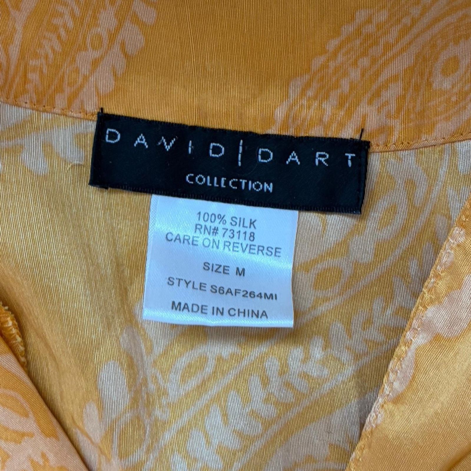 Other David Dart Silk Yellow & Blue Floral Button Up Size M / US 6-8 / IT 42-44 - 4 Thumbnail