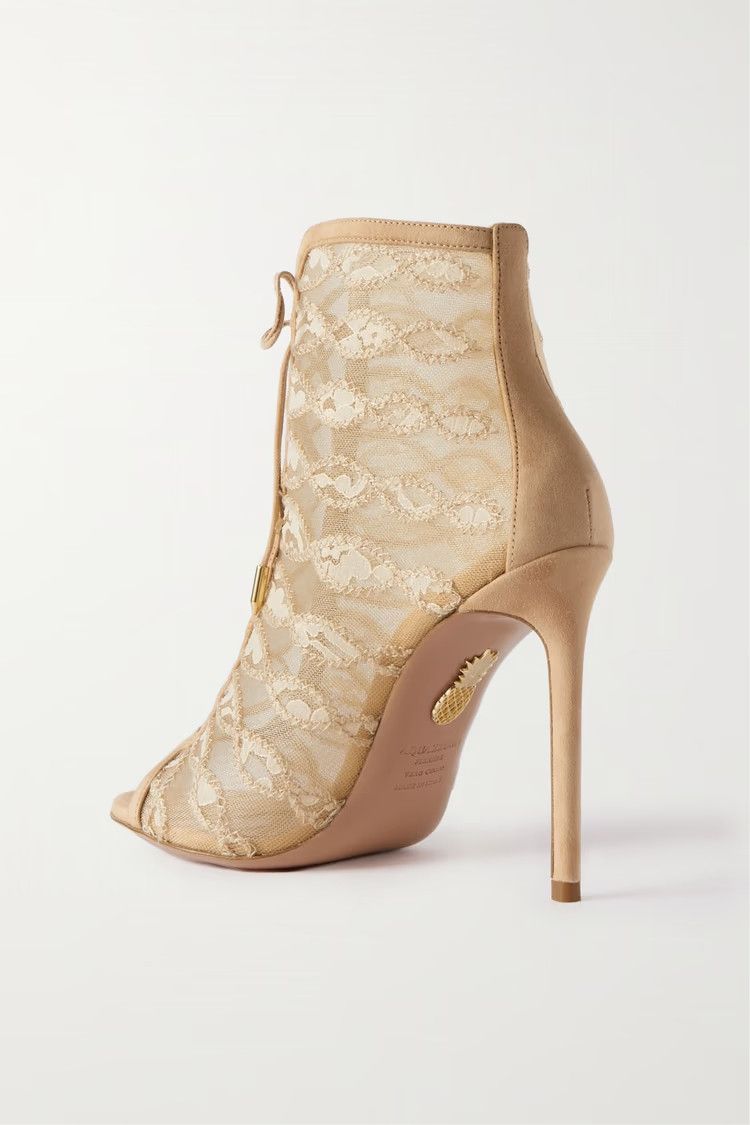 Aquazzura o1srvl11e1024 Boot in Beige Size US 10 / IT 40 - 3 Thumbnail