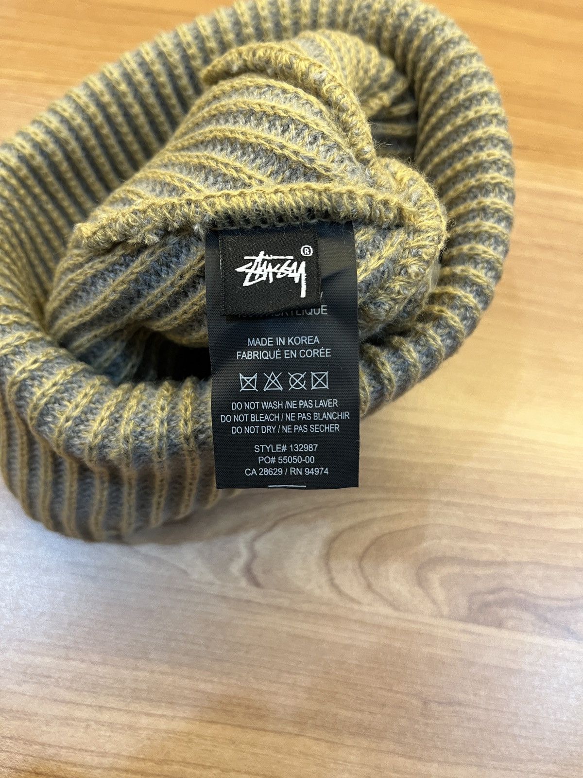 Stussy Stussy 2 Tone Knit Short Beanie Hat Size ONE SIZE - 5 Thumbnail