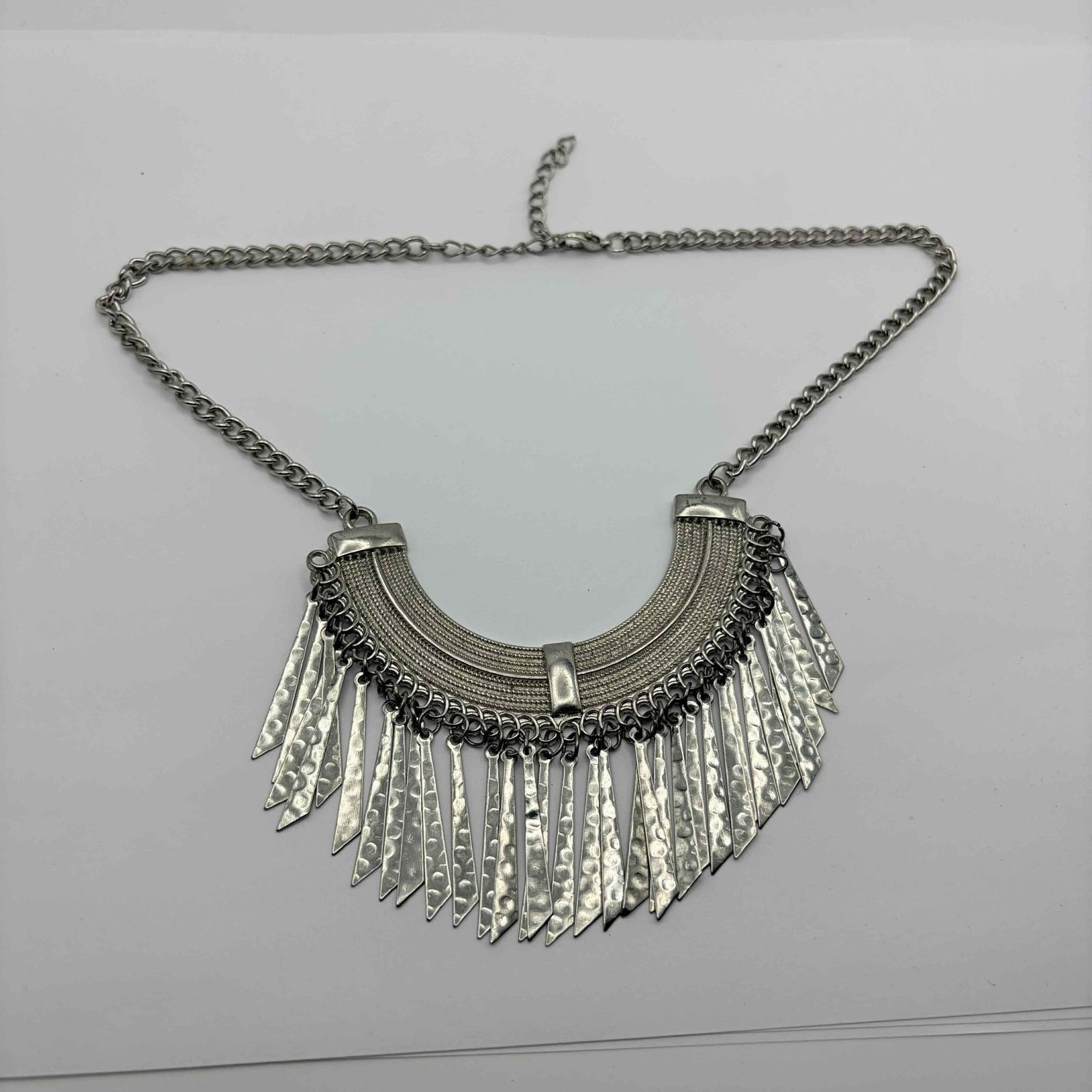 Other Silver Bib Tassel Necklace Size ONE SIZE - 4 Thumbnail