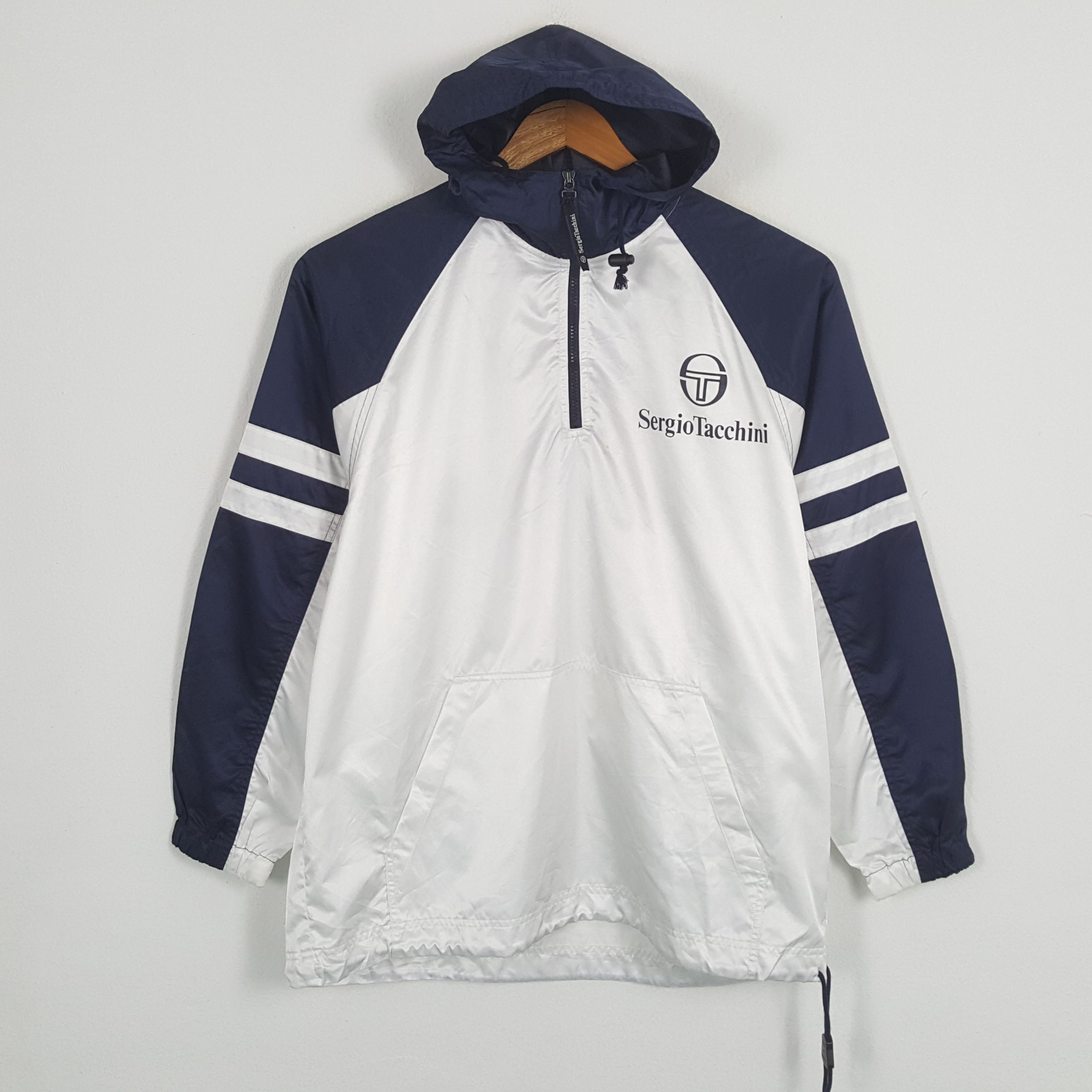 Sergio Tacchini × Vintage Vintage SERGIO TACHINI Sportswear Tennis Windbreaker Jacket Size US XL / EU 56 / 4 - 3 Thumbnail