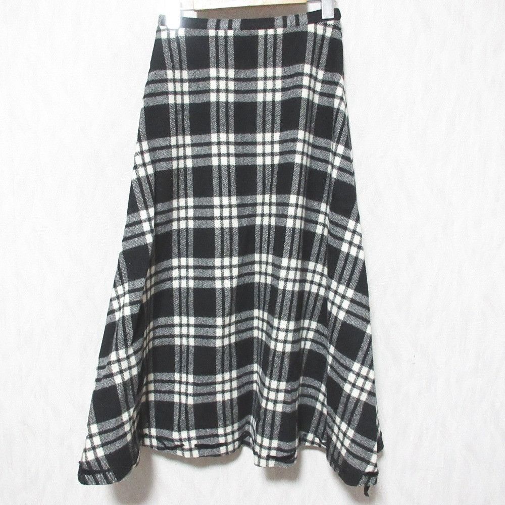 Other Other WONDERFUL WORLD Check Wool Long Skirt Textile Skirts W54FS23 DUTY FREE for USA Size ONE SIZE - 1 Thumbnail