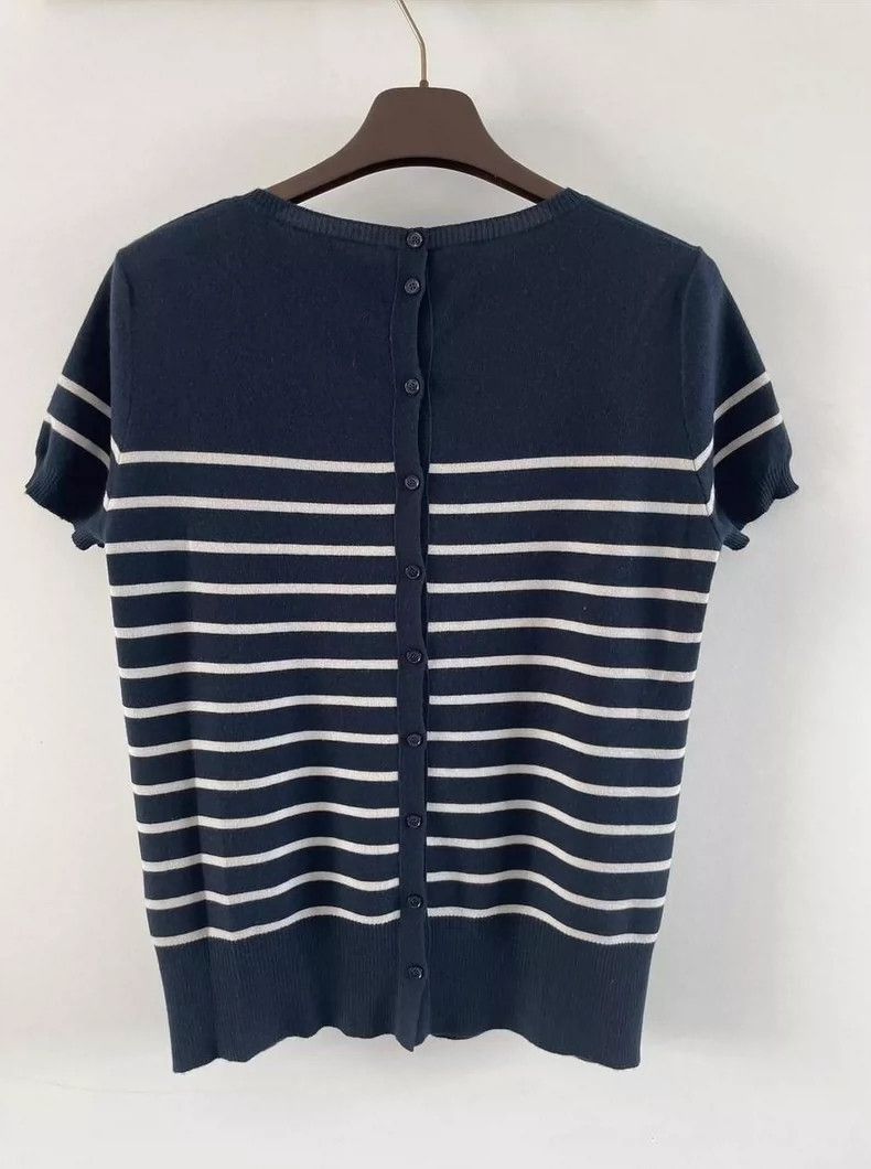 Loro Piana Loro Piana Women's Stripped Cashmere Top Size US XXL / EU 58 / 5 - 4 Thumbnail