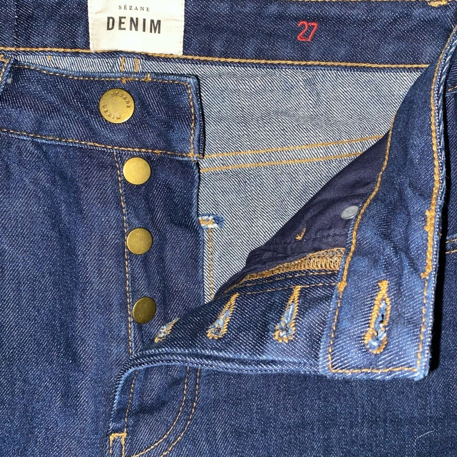 Sezane Sezane $228 Denim Slim Straight Jeans High Rise Women's 27 Size 27" / US 4 / IT 40 - 12 Thumbnail