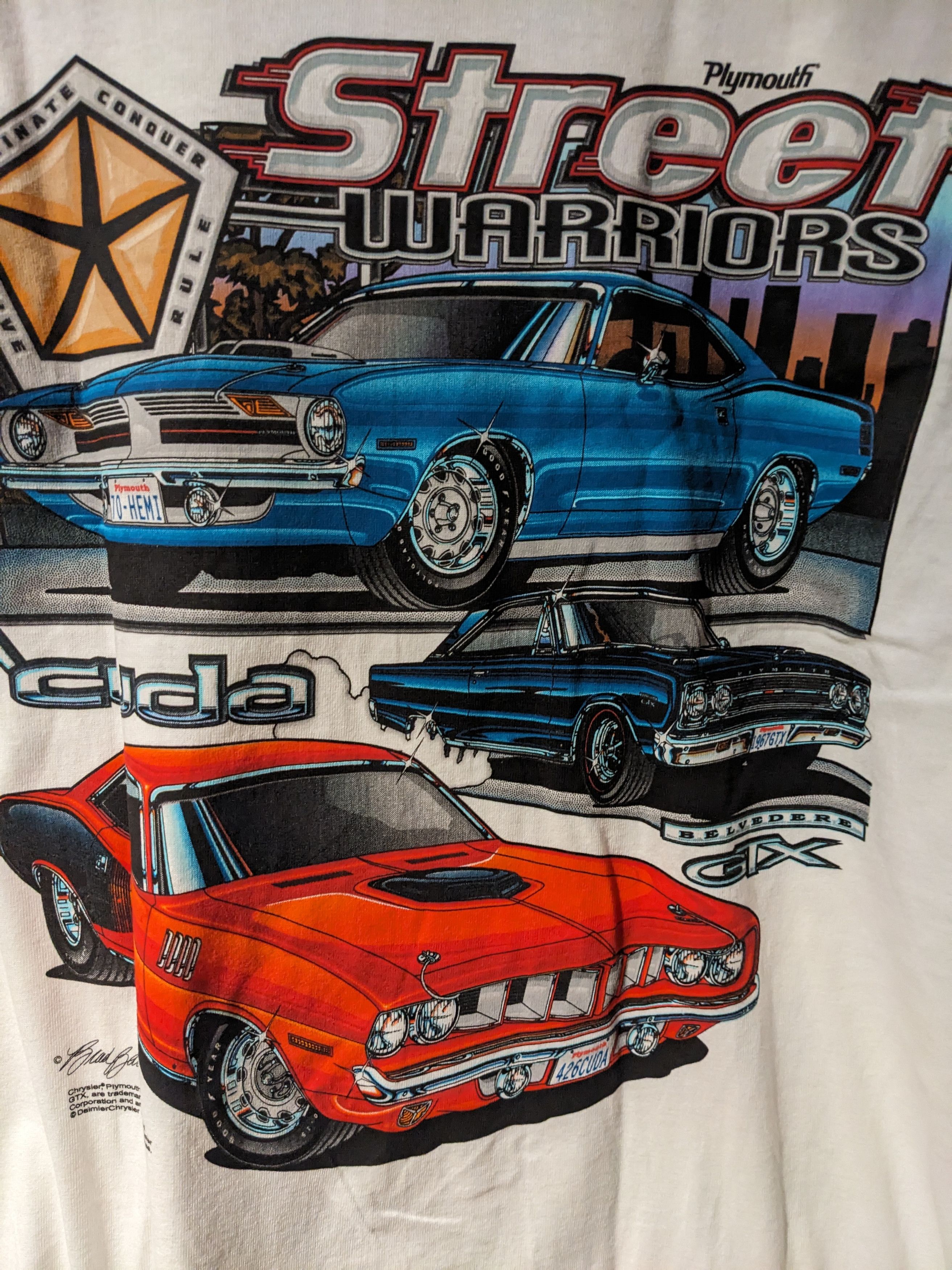 NASCAR × Vintage Vintage 2004 Street Warriors Plymouth Barracuda T-Shirt Size US L / EU 52-54 / 3 - 2 Thumbnail