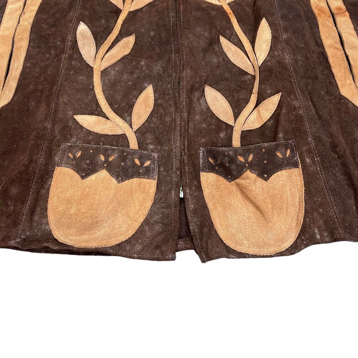 Native × Vintage RARE Vintage Genuine Leather Zipper Poncho Size L / US 10 / IT 46 - 7 Thumbnail