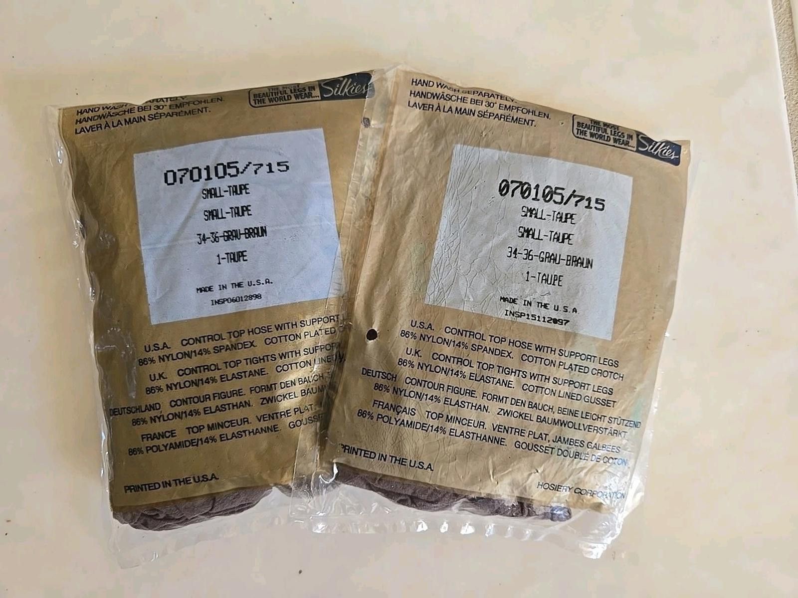 Other 2 Vintage Silkies Control Top Support Legs Pantyhose Sealed Size ONE SIZE - 2 Thumbnail