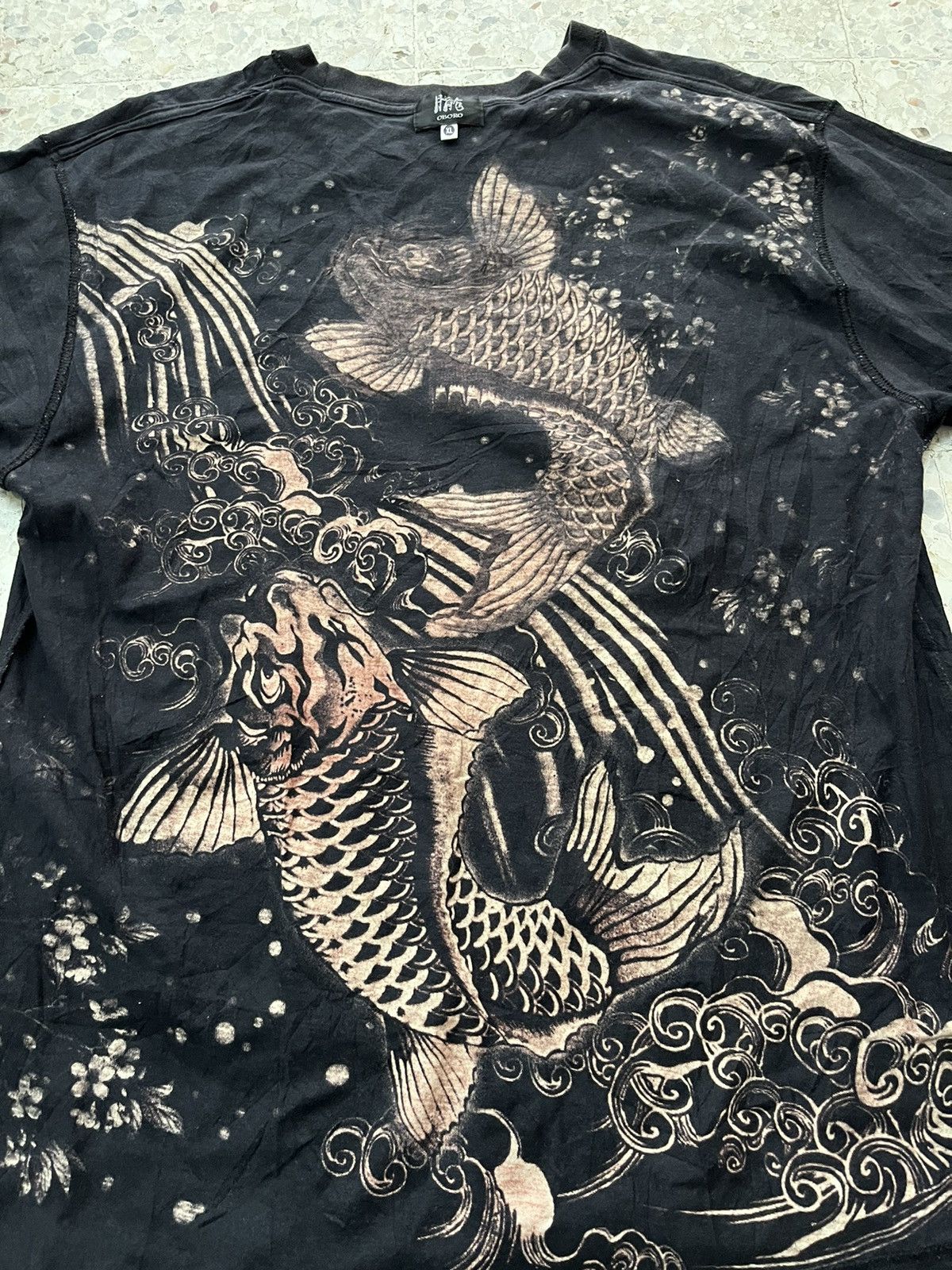 Karakuri Tamashii RARE Overprint Japanese Traditional Art Koi Fish Wagara Size US XL / EU 56 / 4 - 7 Thumbnail