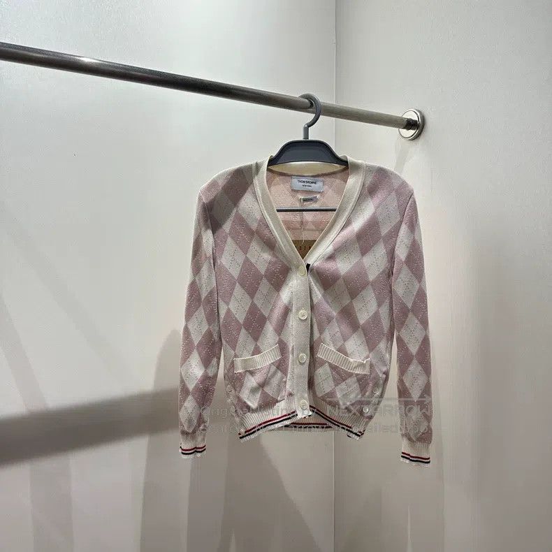 Thom Browne Thom Browne Grosgrain Pattern Silk and Wool Cardigan Size XS / US 0-2 / IT 36-38 - 1 Thumbnail