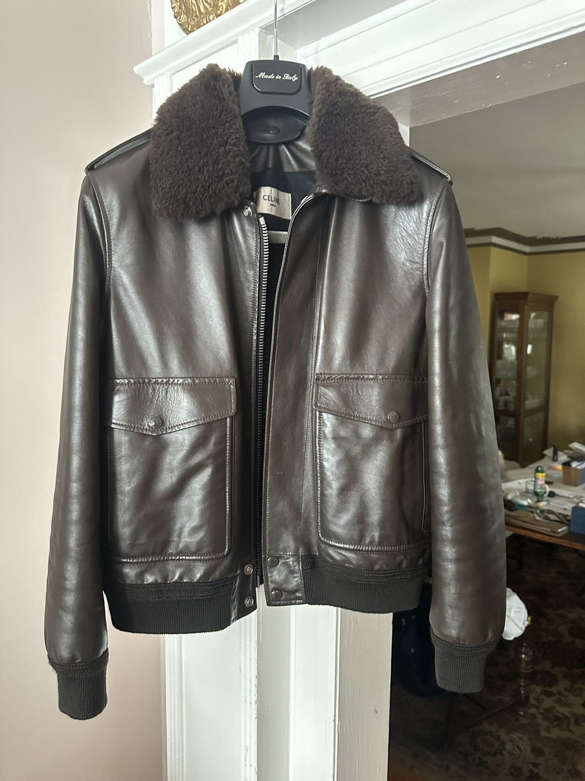 Celine × Hedi Slimane Brown FW19 Avaiator Hedi Slimane 52 Celine Size US L / EU 52-54 / 3 - 1 Thumbnail