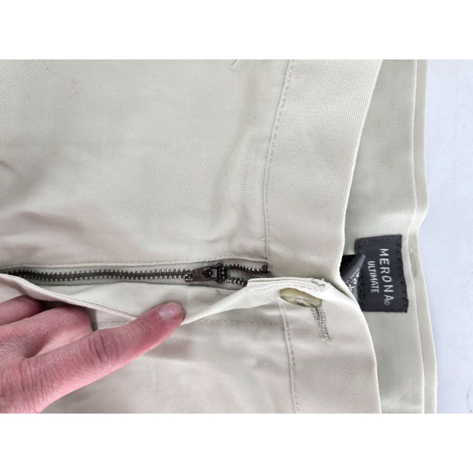 Merona Merona Ultimate Straight Leg Chino Pants Men's 32x30 Tan Flat Front -SEE PICS Size US 32 / EU 48 - 4 Thumbnail