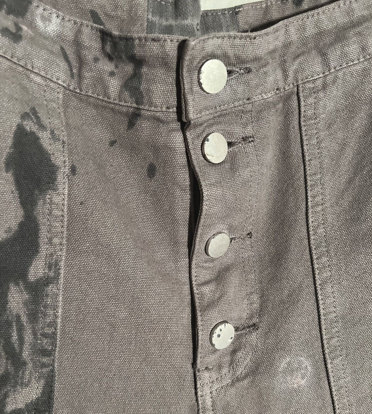 Basketcase Gallery bleach black distressed fatigue pants 36