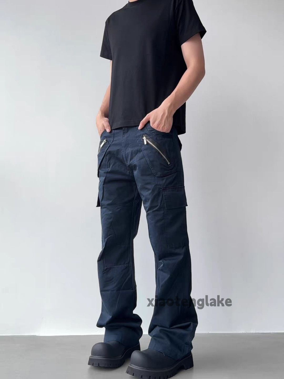 Designer × Japanese Brand × Vintage zipper utility military loose outdoor work cargo pants Size US 32 / EU 48 - 3 Thumbnail