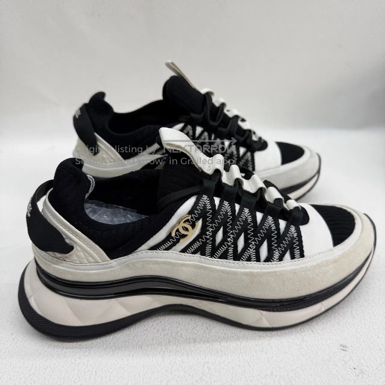 Chanel Chanel Low-top lifestyle casual shoes| Size US 7 / IT 37 - 4 Thumbnail