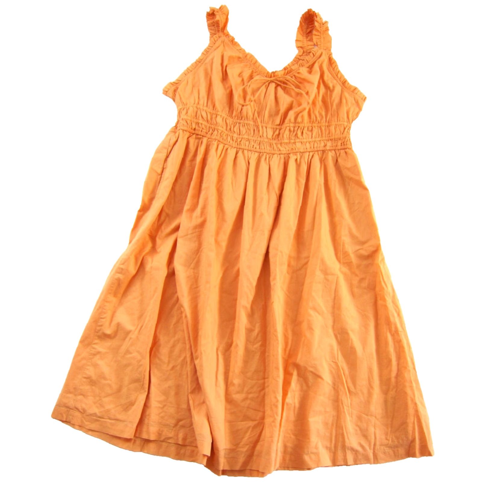 orange sleeveless dress Bright Coral Orange Short Summer Dress with Lace Coral Orange / Small