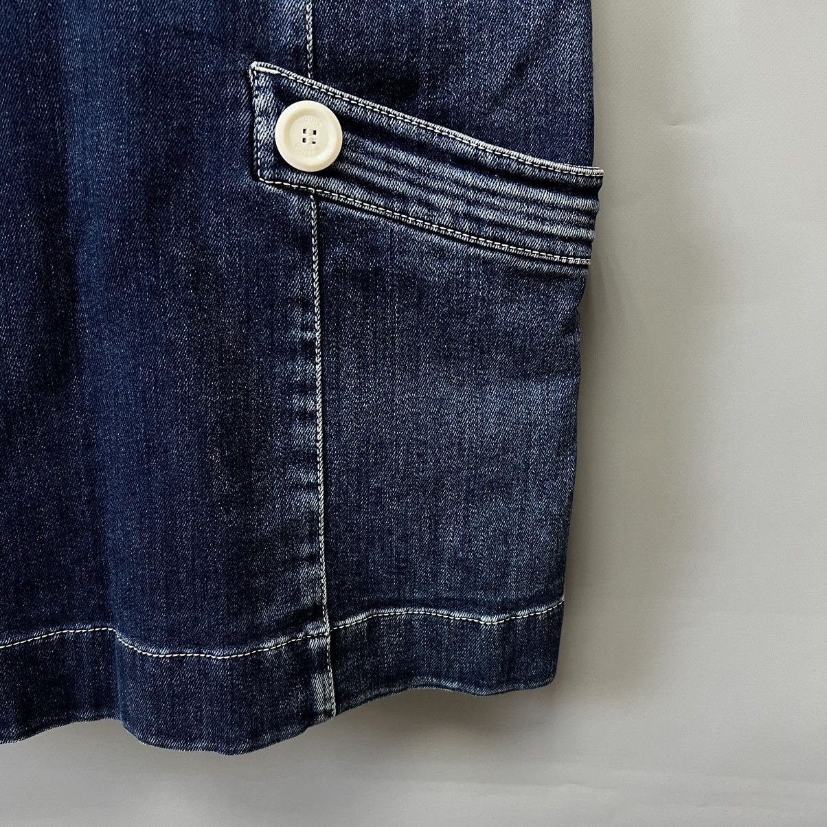 Louis Vuitton × Vintage Louis Vuitton Denim Mini Dress Stretch Luxury Size XS / US 0-2 / IT 36-38 - 7 Thumbnail