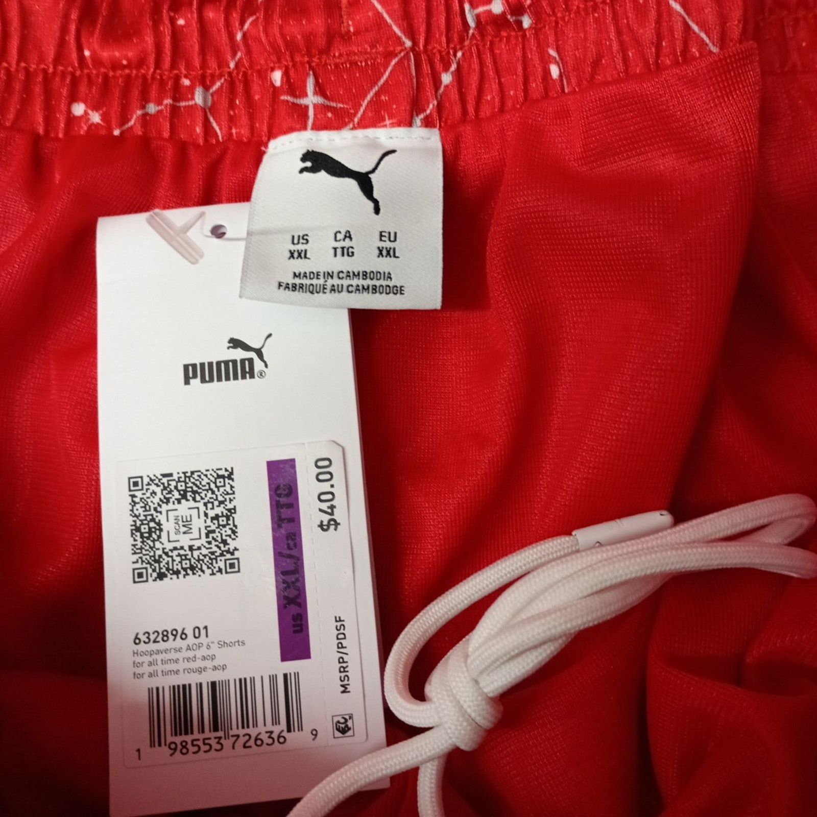 Puma Puma Mesh Hoopaverse Athletic Shorts Men's Size 2XL XXL Red Size US 38 / EU 54 - 4 Thumbnail