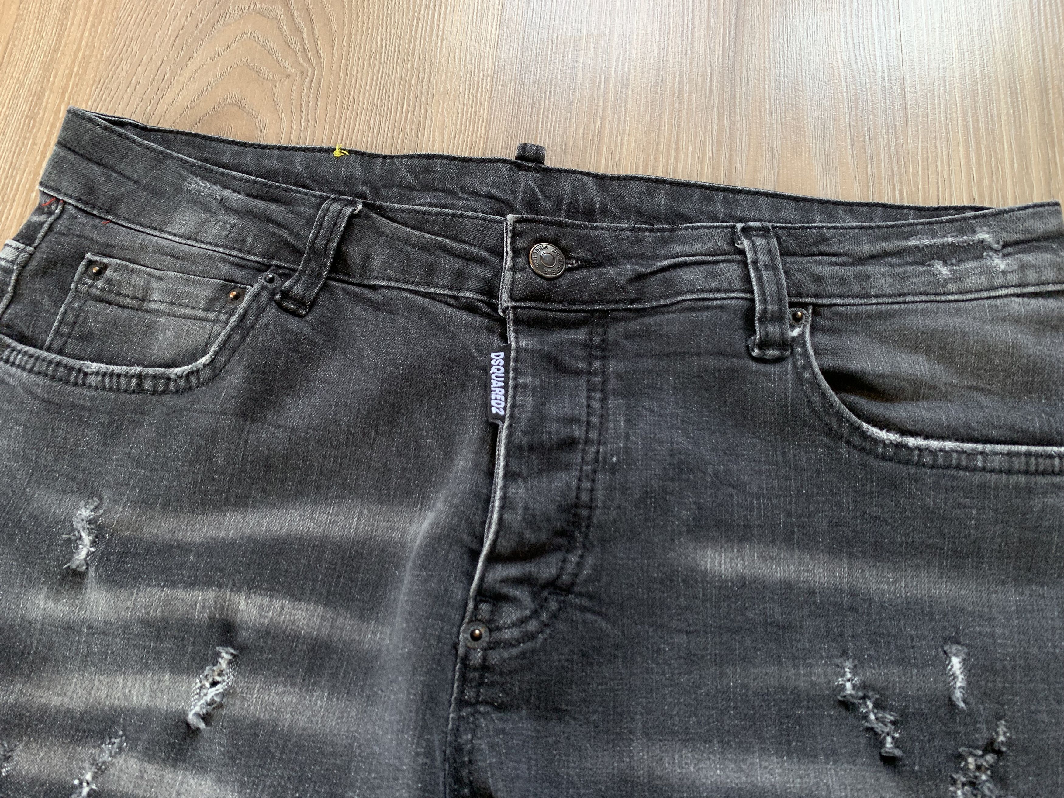 Dsquared2 Vintage Dsquared2 Denim Distressed Black Jeans Size US 33 - 6 Thumbnail