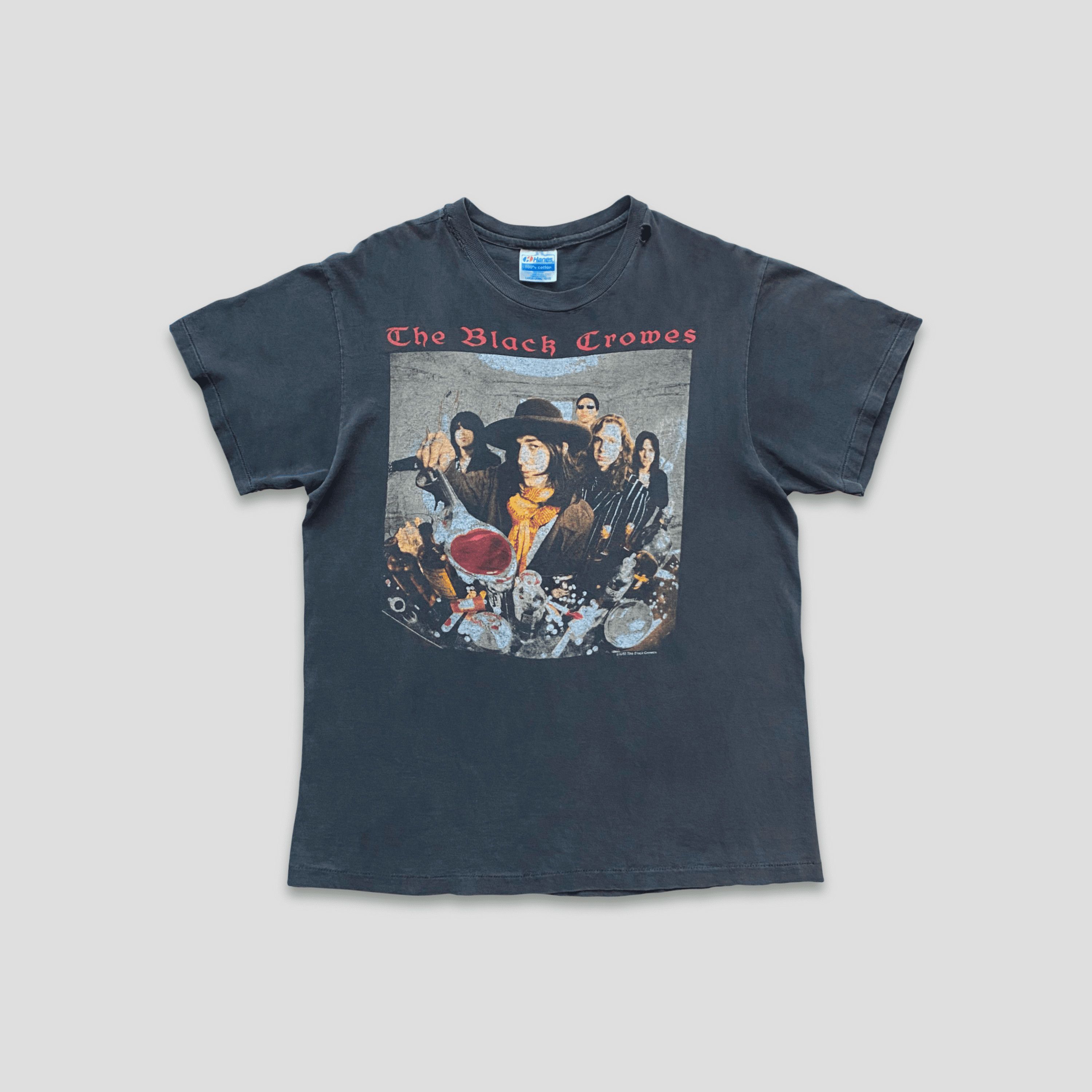 Band Tees × Hanes × Vintage Vintage 1992 The Black Crowes High As The Moon Tour T-Shirt Size US L / EU 52-54 / 3 - 1 Thumbnail
