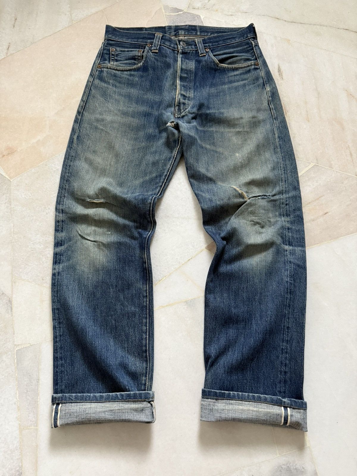 Levi's Vintage Clothing Vintage LEVIS BIG E BUTTON 555 LVC Size US 30 / EU 46 - 6 Thumbnail
