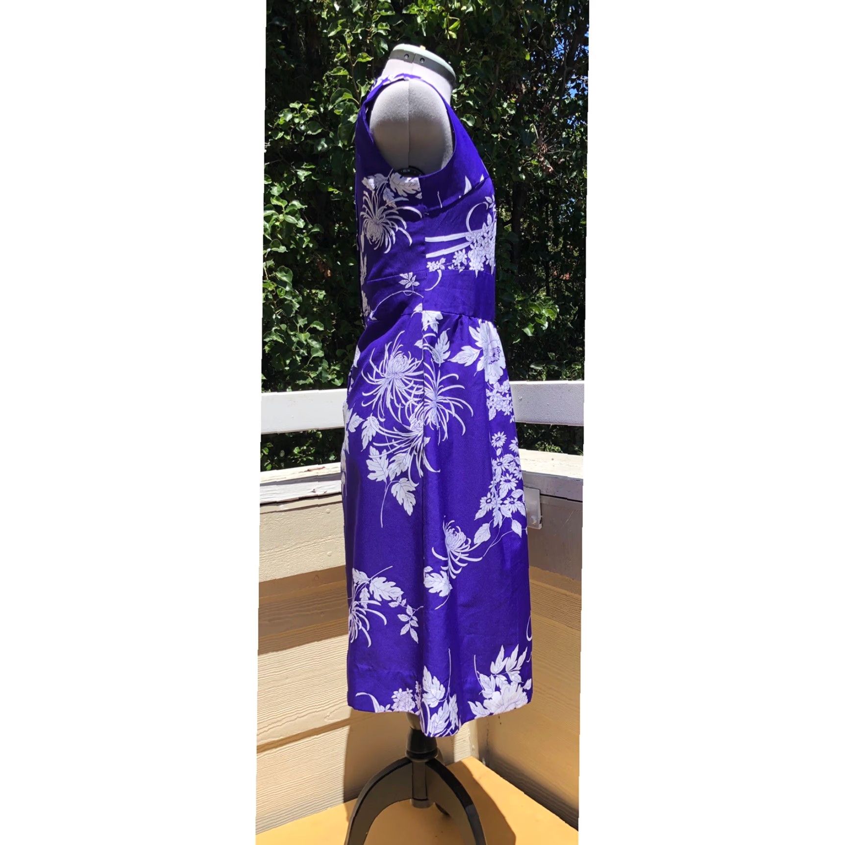 Vintage VINTAGE Paradise Hawaii Purple Floral Dress Casual Sleeveless 60s A-Line Women’s Size S Size S / US 4 / IT 40 - 3 Thumbnail