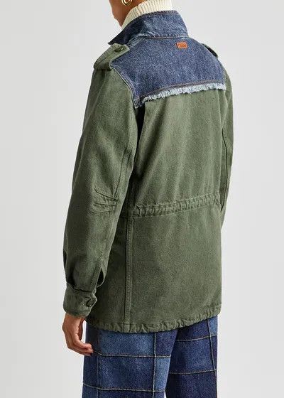 Chloe o1y0825 Denim Jacket in Military Green/Blue Size S / US 4 / IT 40 - 3 Thumbnail