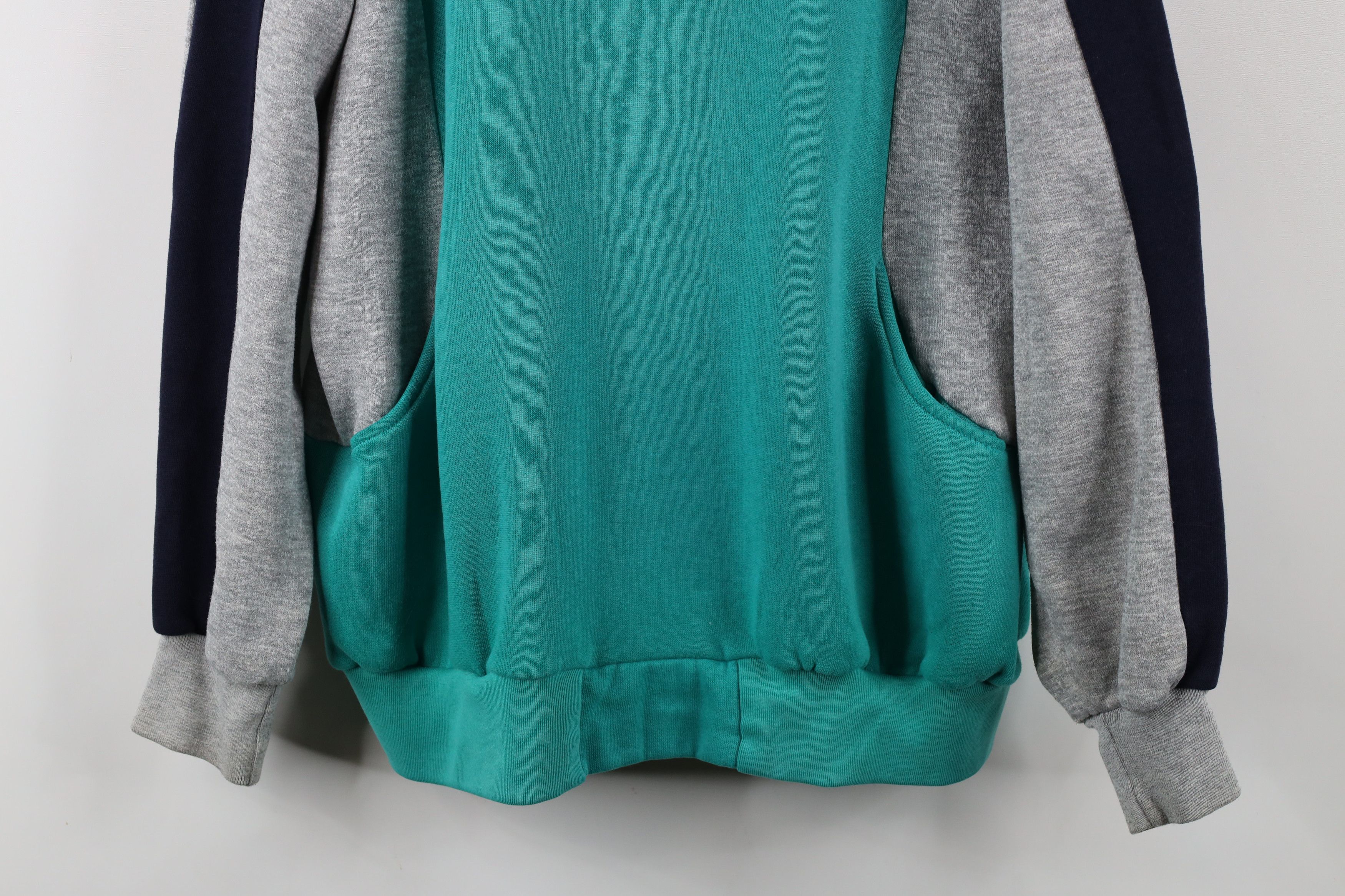 Vintage Vintage 90s Streetwear Block Collared Pullover Sweatshirt Size US XL / EU 56 / 4 - 3 Thumbnail