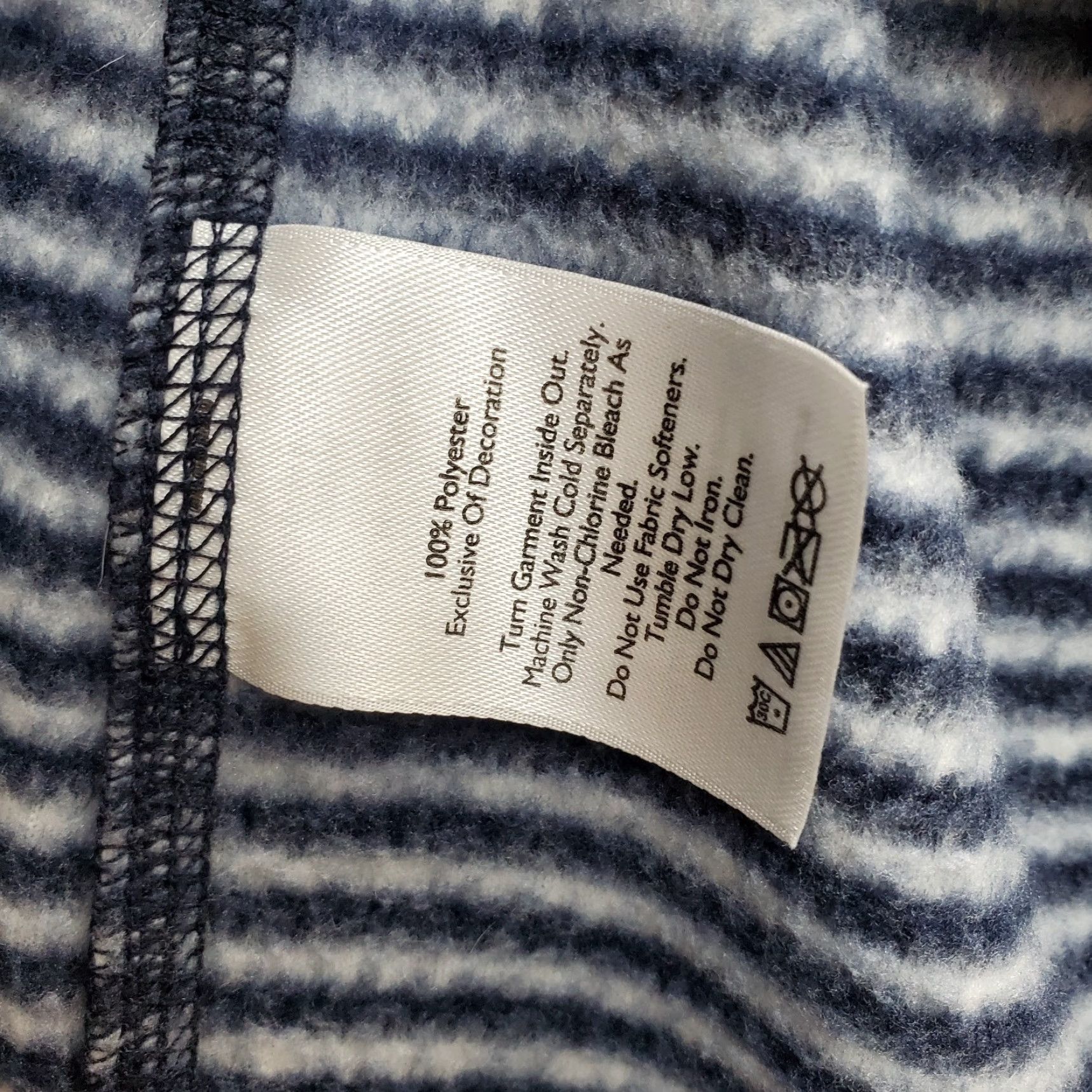 Eddie Bauer Eddie Bauer Women XL Multicolor Striped 1/4 Zip Pullover Fleece Mock Neck Long Sleeve Size XL / US 12-14 / IT 48-50 - 6 Thumbnail