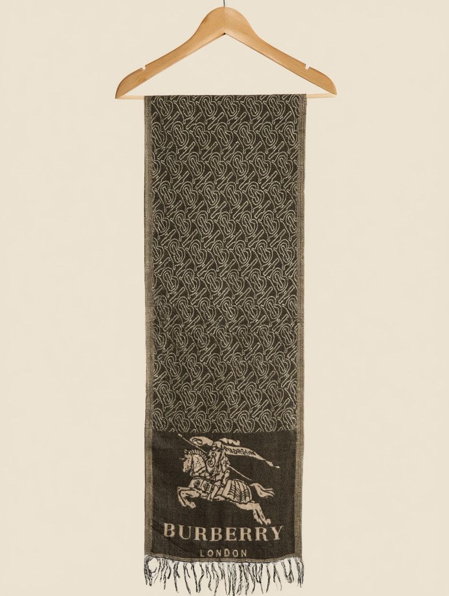 Burberry Prorsum Burberry Prorsum Equestrian Knight Big Logo Monogram Scarf Size ONE SIZE - 2 Thumbnail