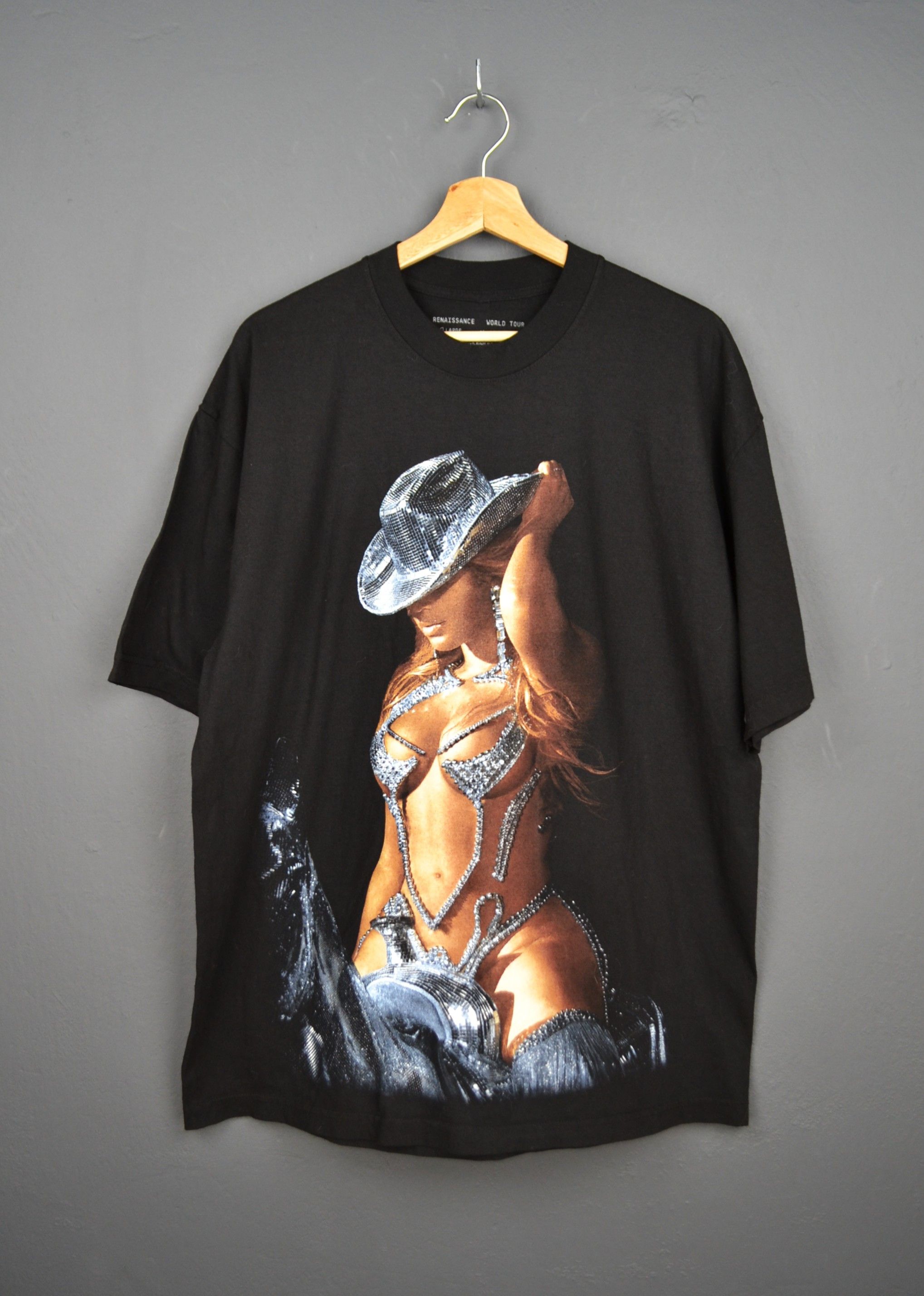 Band Tees Beyonce Renaissance Tour Large Black Cowgirl Tee 2023 Size US L / EU 52-54 / 3 - 1 Thumbnail