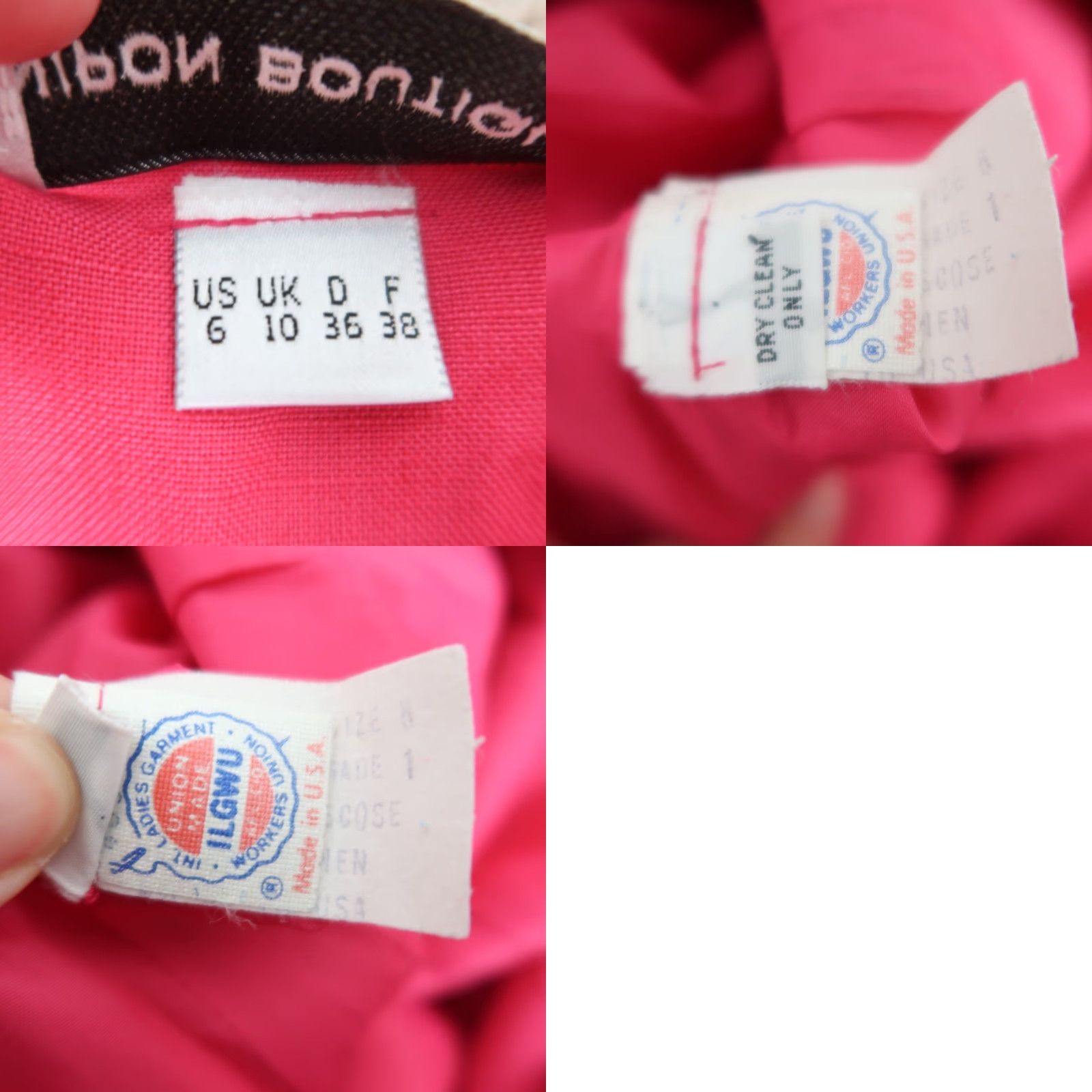 Vintage VINTAGE Nipon Boutique Pencil Dress Shirt Linen Blend Knee Length 6 Pink 80s Womens Short Puff Sleeve Button Front Size M / US 6-8 / IT 42-44 - 8 Thumbnail