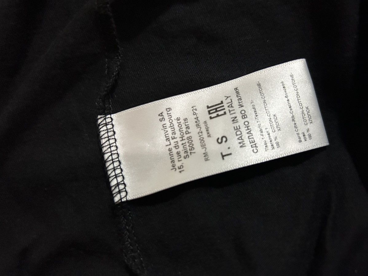 Lanvin Black and Gold Lanvin Embroidered Logo T-Shirt Size US S / EU 44-46 / 1 - 4 Thumbnail