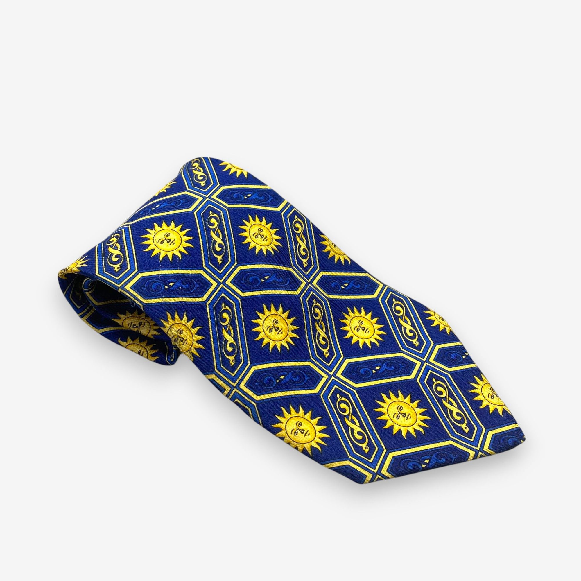 Japanese Brand Vintage Gianni Versace SILK Necktie Cravate Pure Silk Size ONE SIZE - 1 Thumbnail