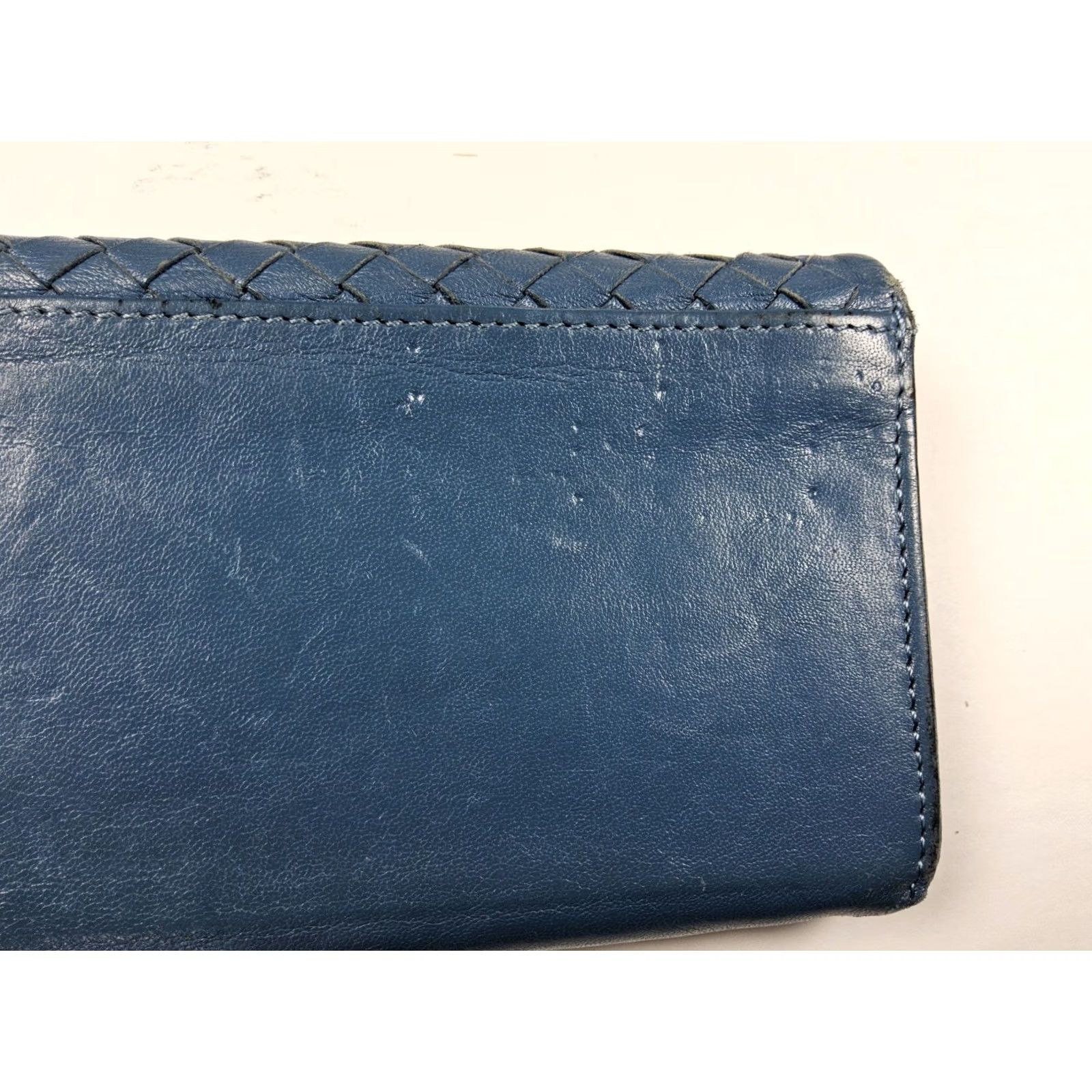 Vintage MIC Wallet Women Blue Leather Full Size Leather Wallet Snap RF 7.5x4 Size ONE SIZE - 3 Thumbnail