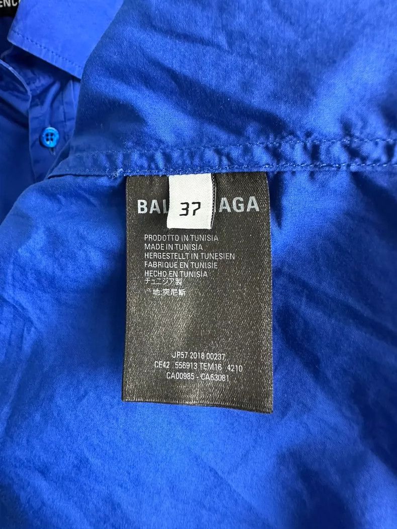 Balenciaga Balenciaga size 37 Blue Letter Short Sleeve Shirt Size US M / EU 48-50 / 2 - 4 Thumbnail