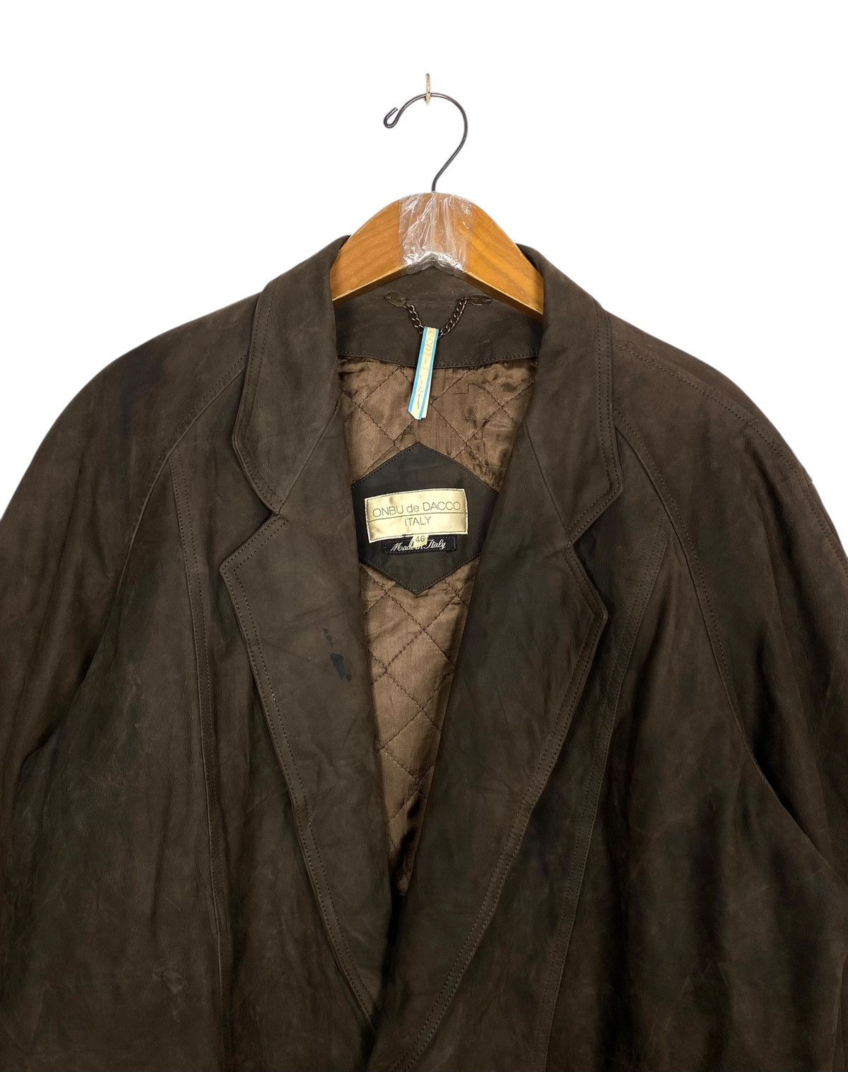 Vintage Rare‼️ Vintage Onbu de Dacco Vera Pelle Viscosa Coat Italy Size US M / EU 48-50 / 2 - 4 Thumbnail