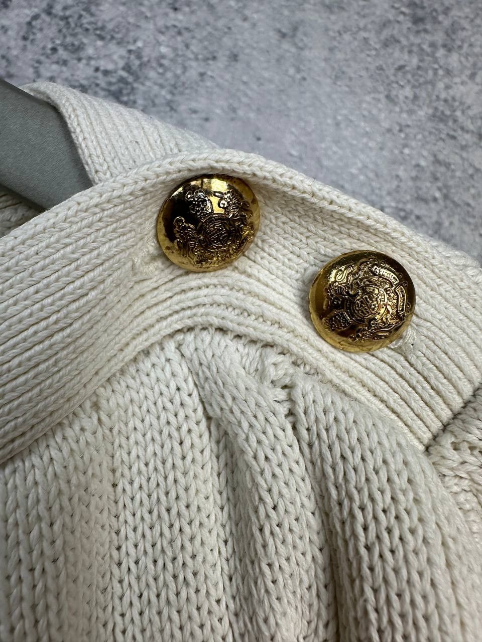 Lauren Ralph Lauren Lauren Ralph Lauren Boat Neck Cable Knit Sweater Ivory Size XL / US 12-14 / IT 48-50 - 10 Thumbnail