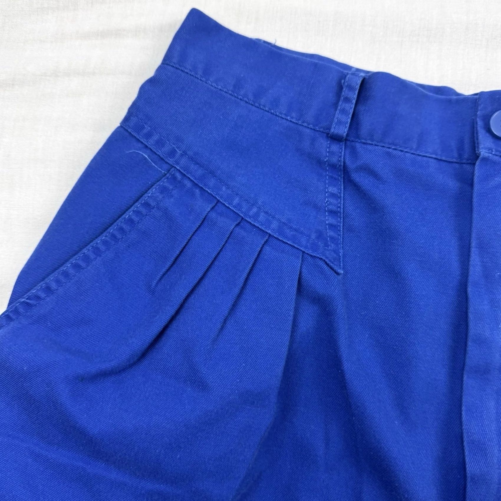 Casablanca VINTAGE Casablanca Shorts Womens 10 High Waisted 1980s Hipster Mom Shorts 80s Blue Cotton Polyester Casual Business Women's Stocked 10 Size 32" / US 10 / IT 46 - 2 Thumbnail